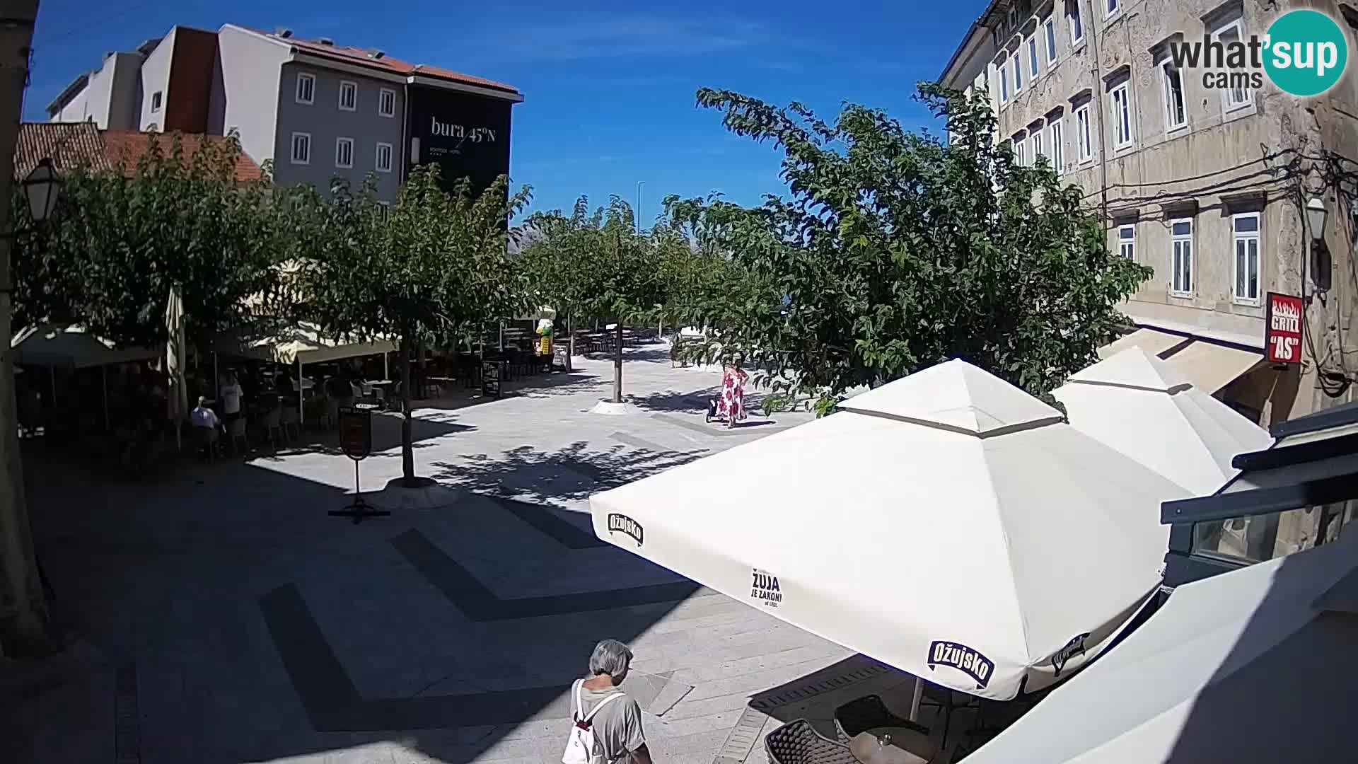 Centre de la ville de Senj – Place Pavlin – Live Cam Dalmatie