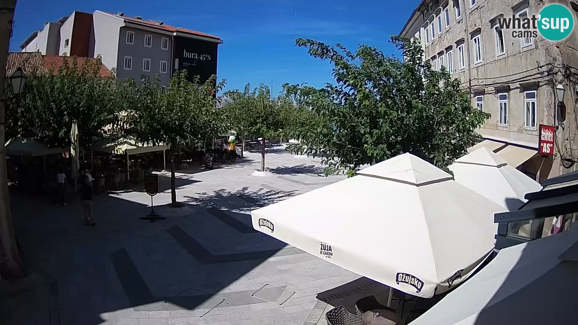 Centro della città di Senj – Piazza Pavlin – Live Cam Dalmazia
