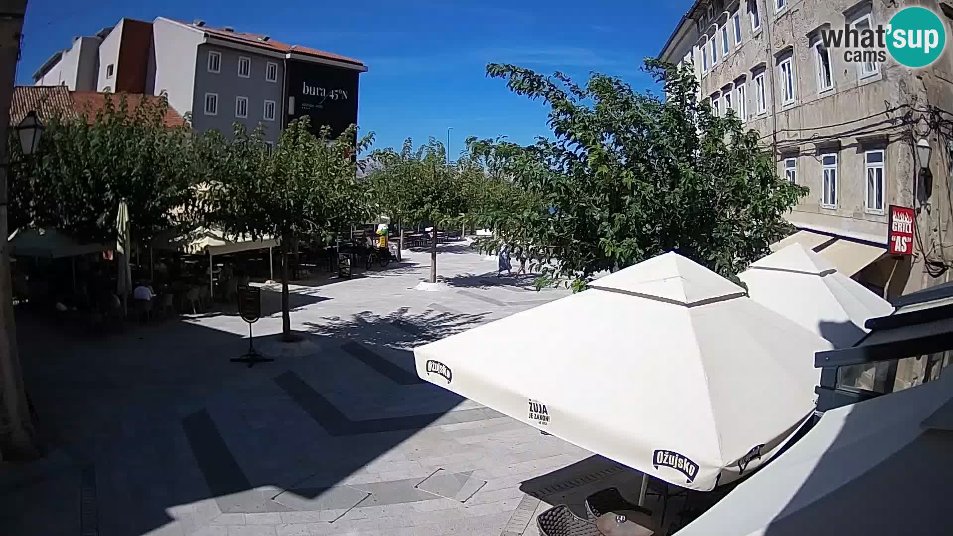 Centro della città di Senj – Piazza Pavlin – Live Cam Dalmazia