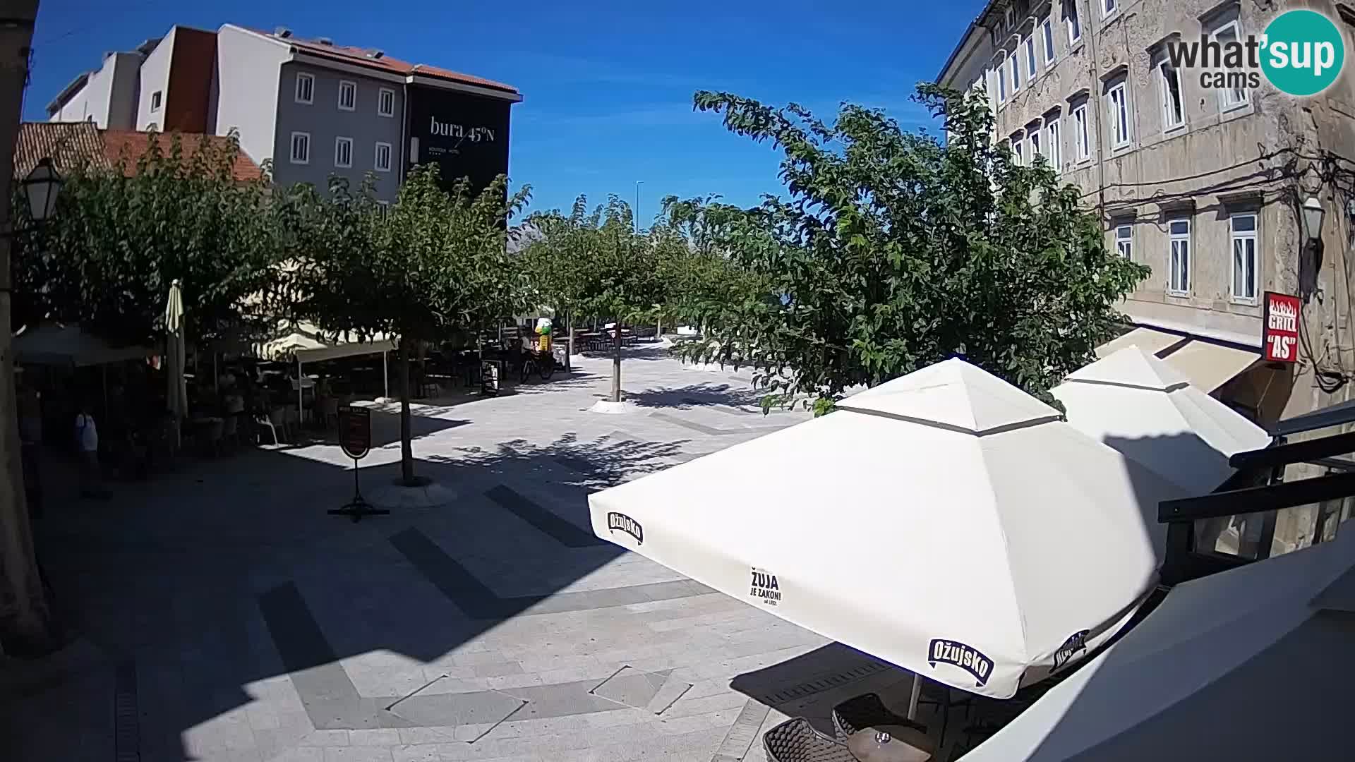 Center of Senj city – Pavlin square – Live Cam Dalmatia