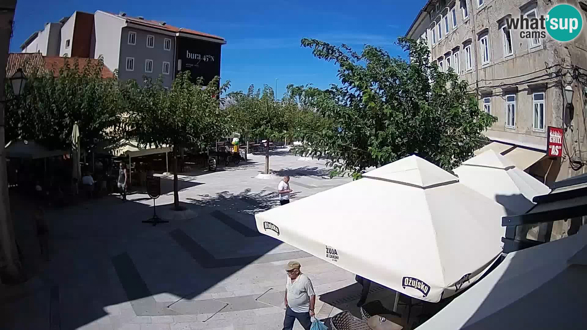 Centro della città di Senj – Piazza Pavlin – Live Cam Dalmazia