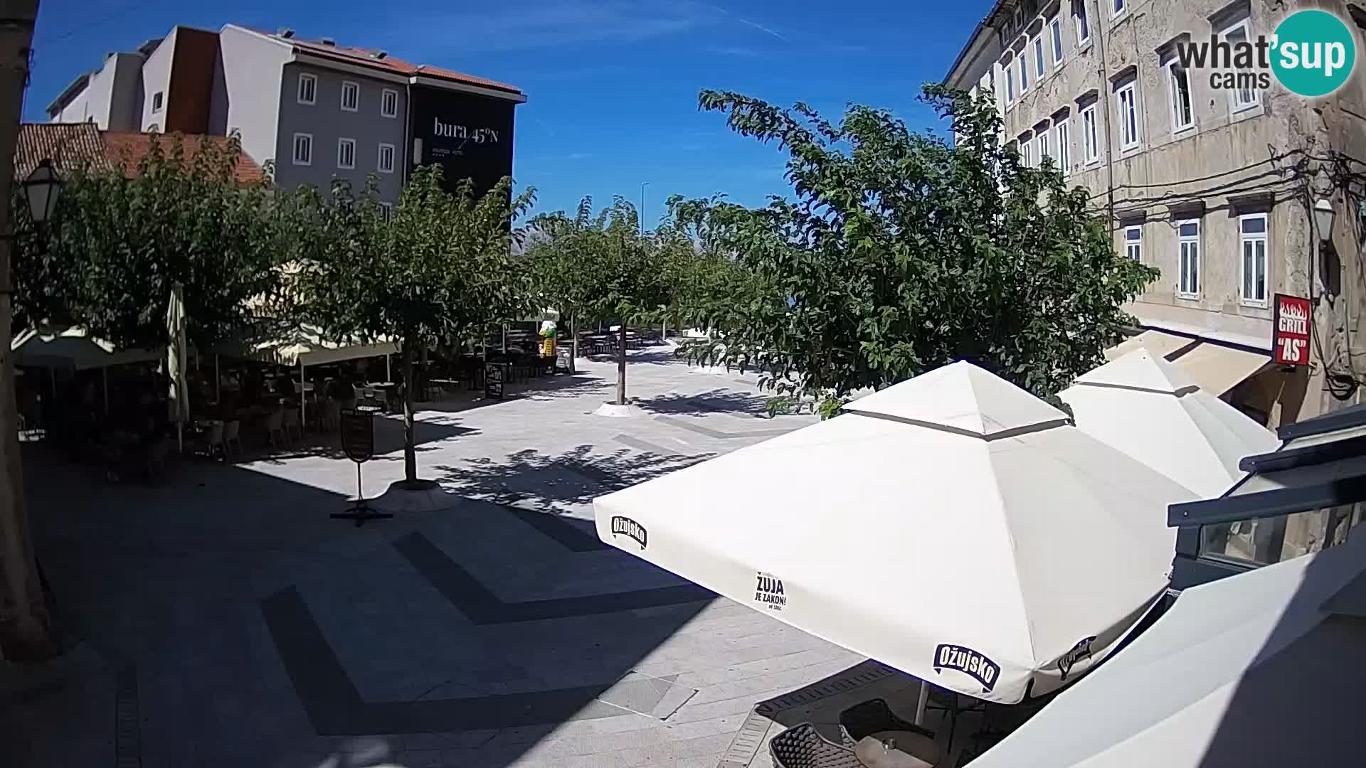 Center of Senj city – Pavlin square – Live Cam Dalmatia