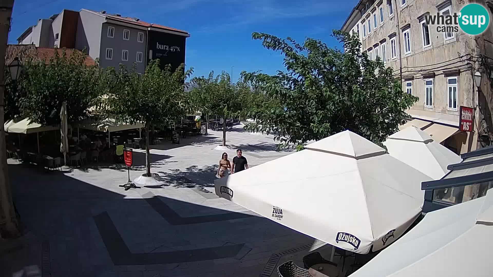 Centre de la ville de Senj – Place Pavlin – Live Cam Dalmatie