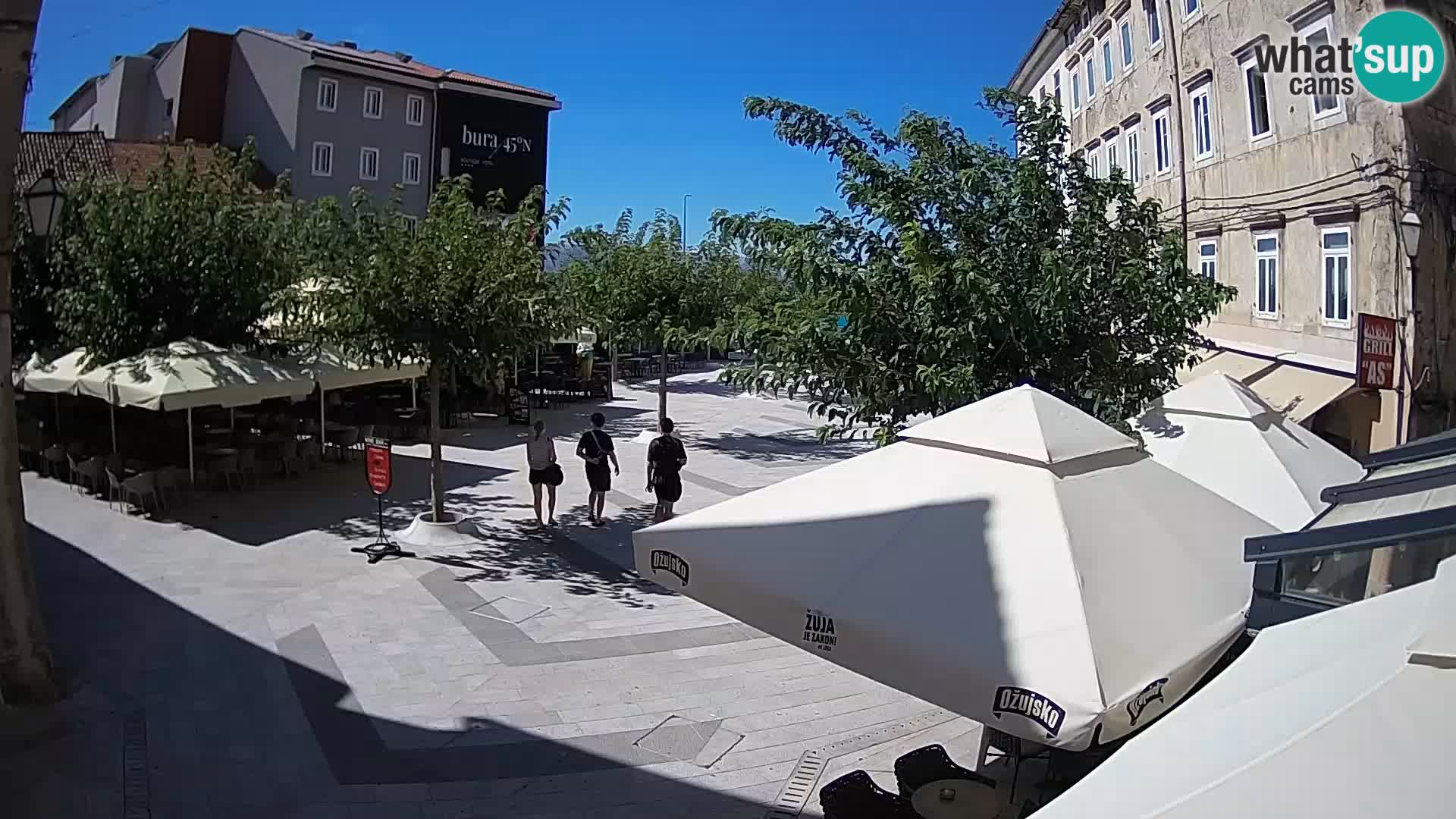 Centro della città di Senj – Piazza Pavlin – Live Cam Dalmazia