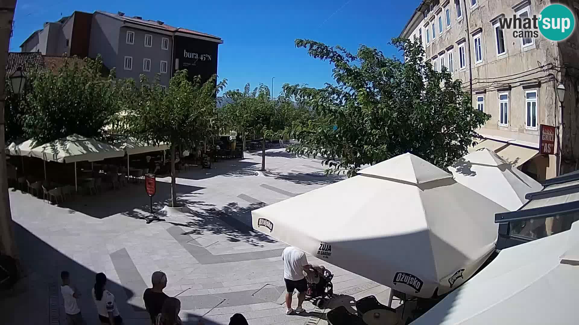Centro della città di Senj – Piazza Pavlin – Live Cam Dalmazia
