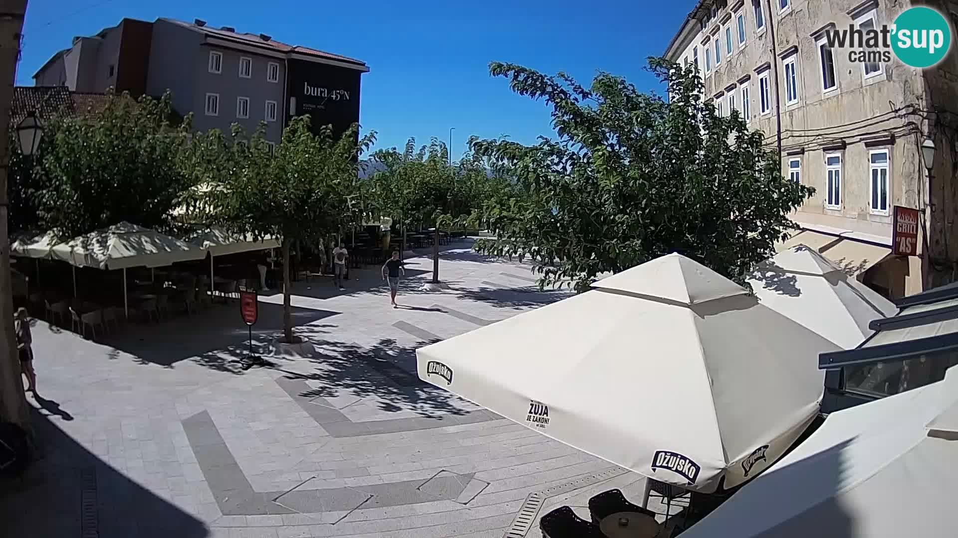 Centro de la ciudad de Senj – plaza Pavlin – Live Cam Dalmacia