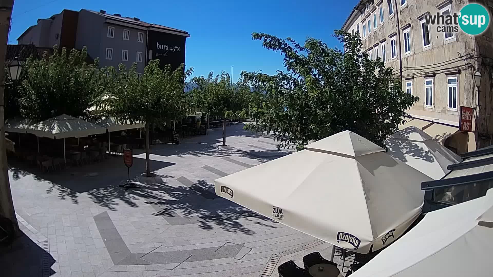 Centro de la ciudad de Senj – plaza Pavlin – Live Cam Dalmacia