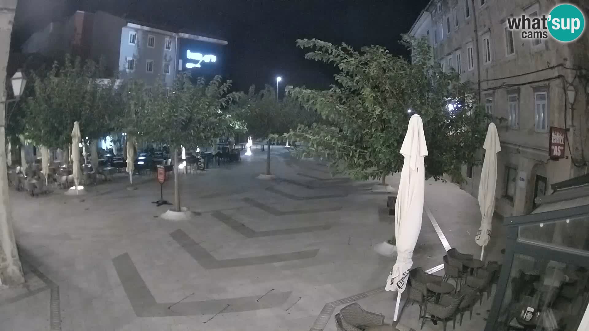 Centro de la ciudad de Senj – plaza Pavlin – Live Cam Dalmacia