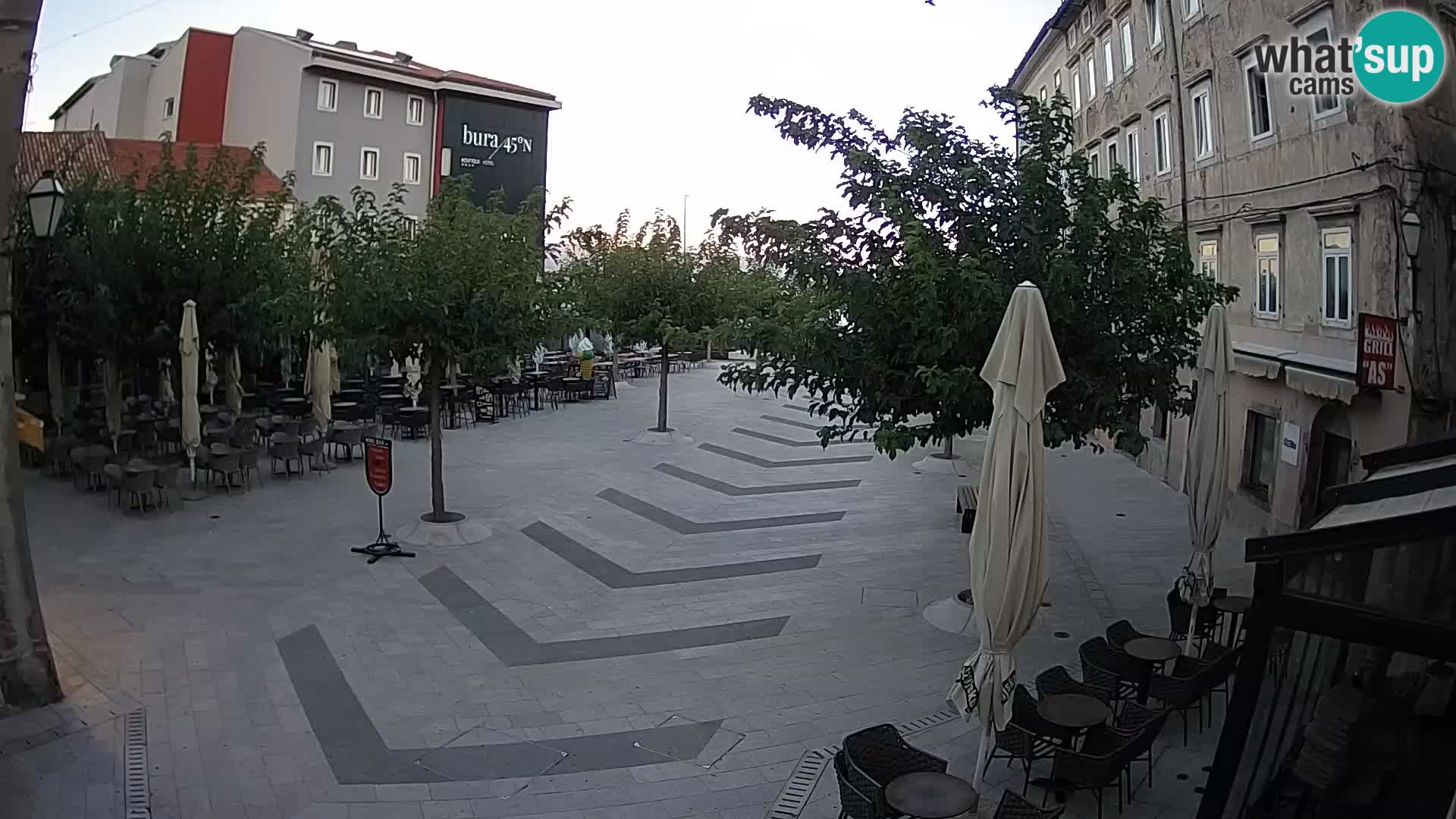 Center of Senj city – Pavlin square – Live Cam Dalmatia
