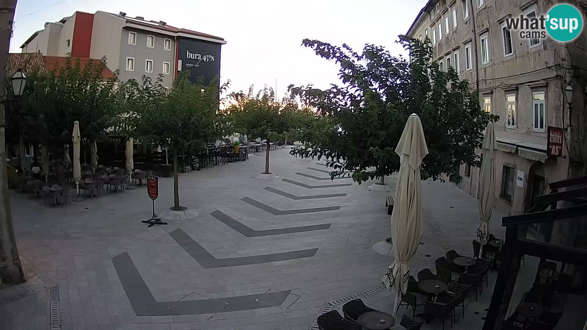 Centre de la ville de Senj – Place Pavlin – Live Cam Dalmatie