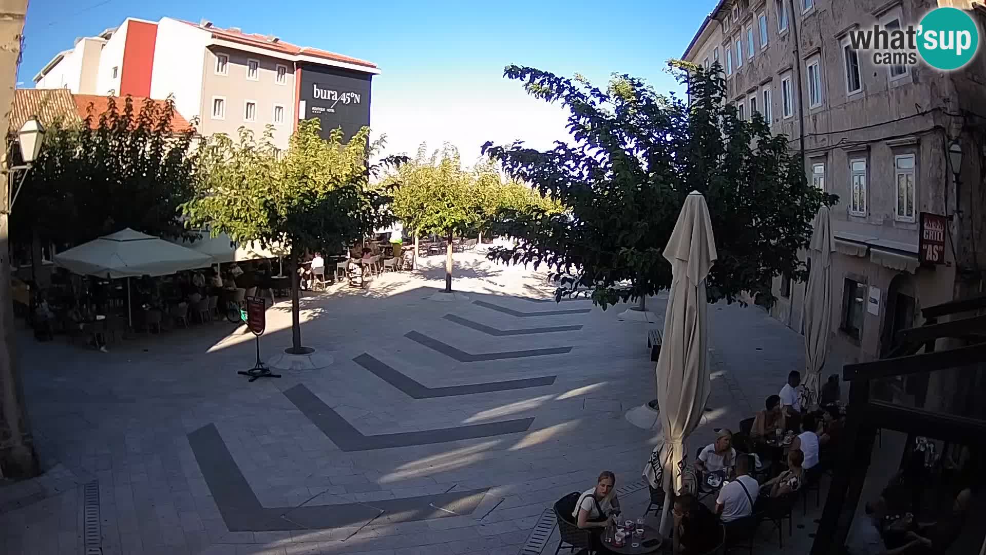 Centro della città di Senj – Piazza Pavlin – Live Cam Dalmazia