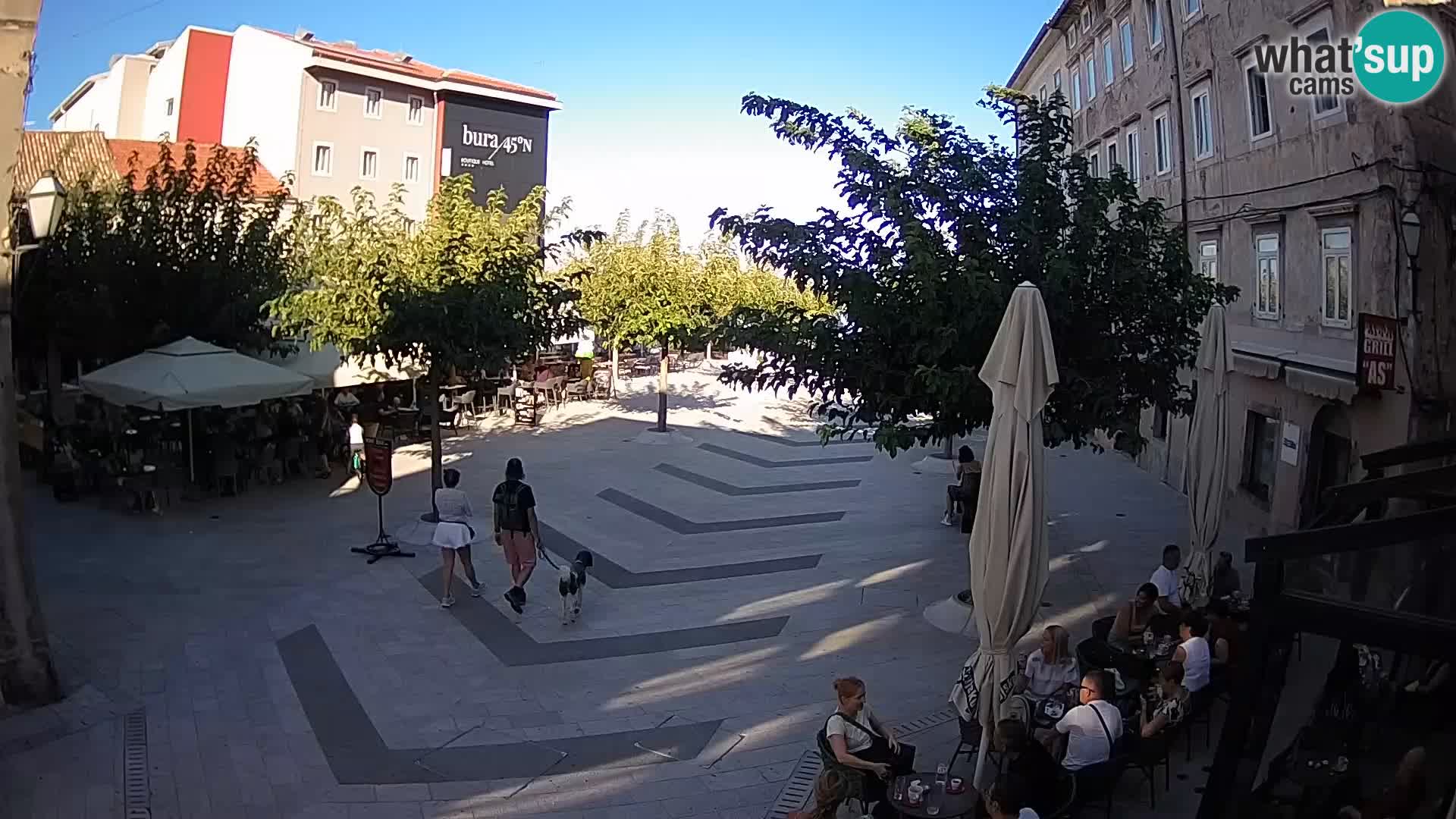 Center mesta Senj – Pavlinski trg – spletne kamere Dalmacija