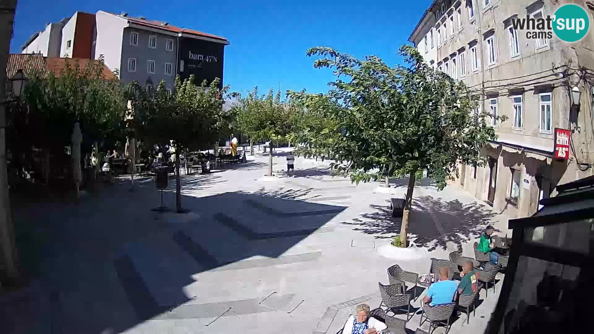 Centro della città di Senj – Piazza Pavlin – Live Cam Dalmazia