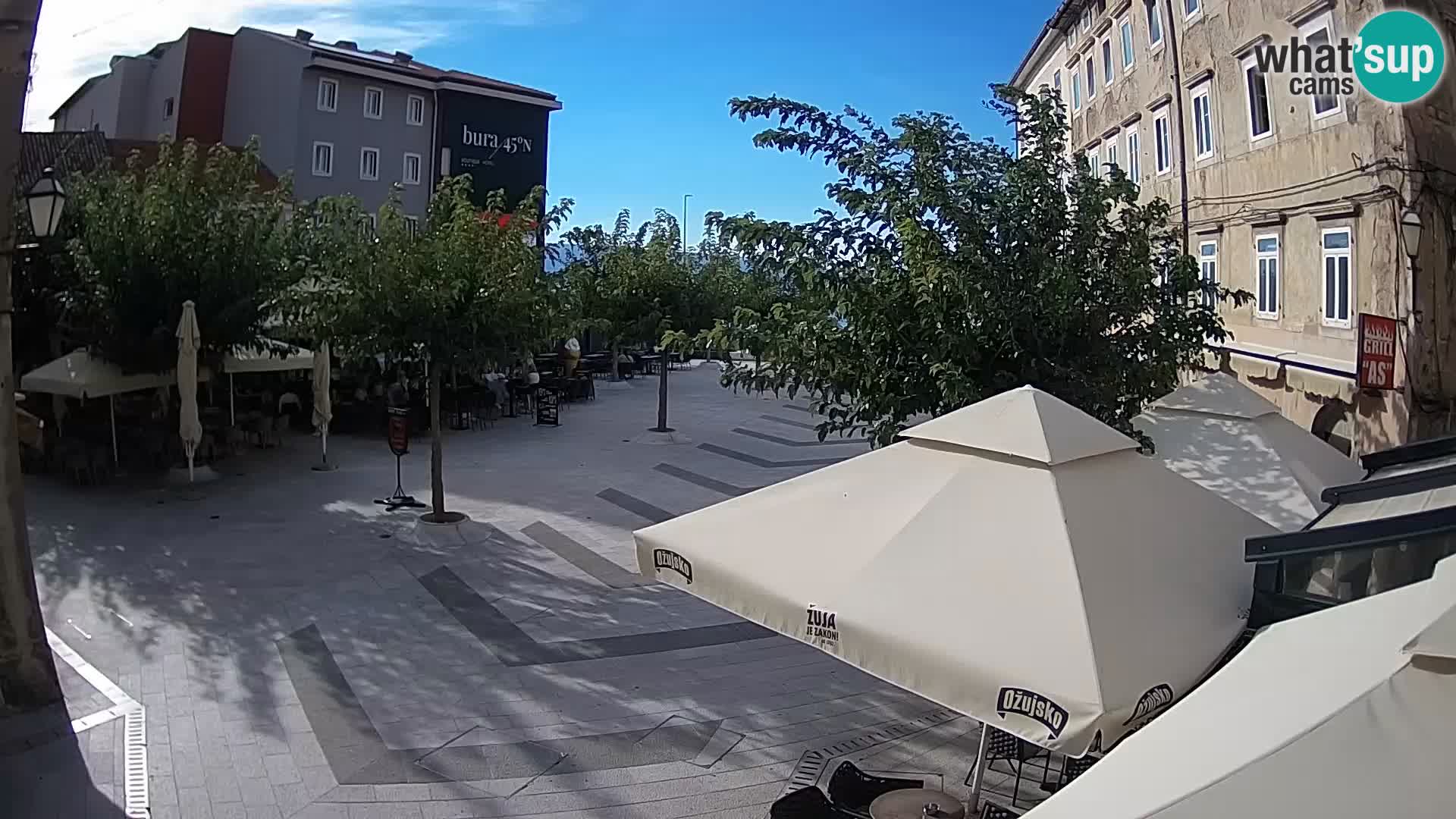 Centro della città di Senj – Piazza Pavlin – Live Cam Dalmazia