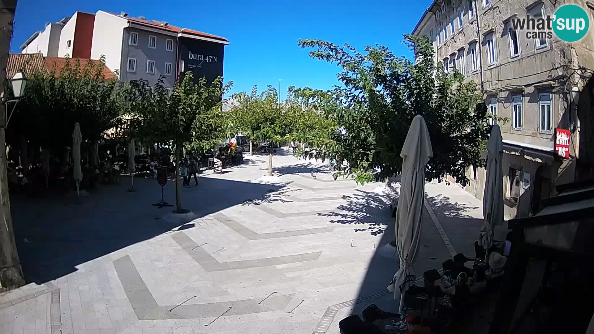 Center of Senj city – Pavlin square – Live Cam Dalmatia