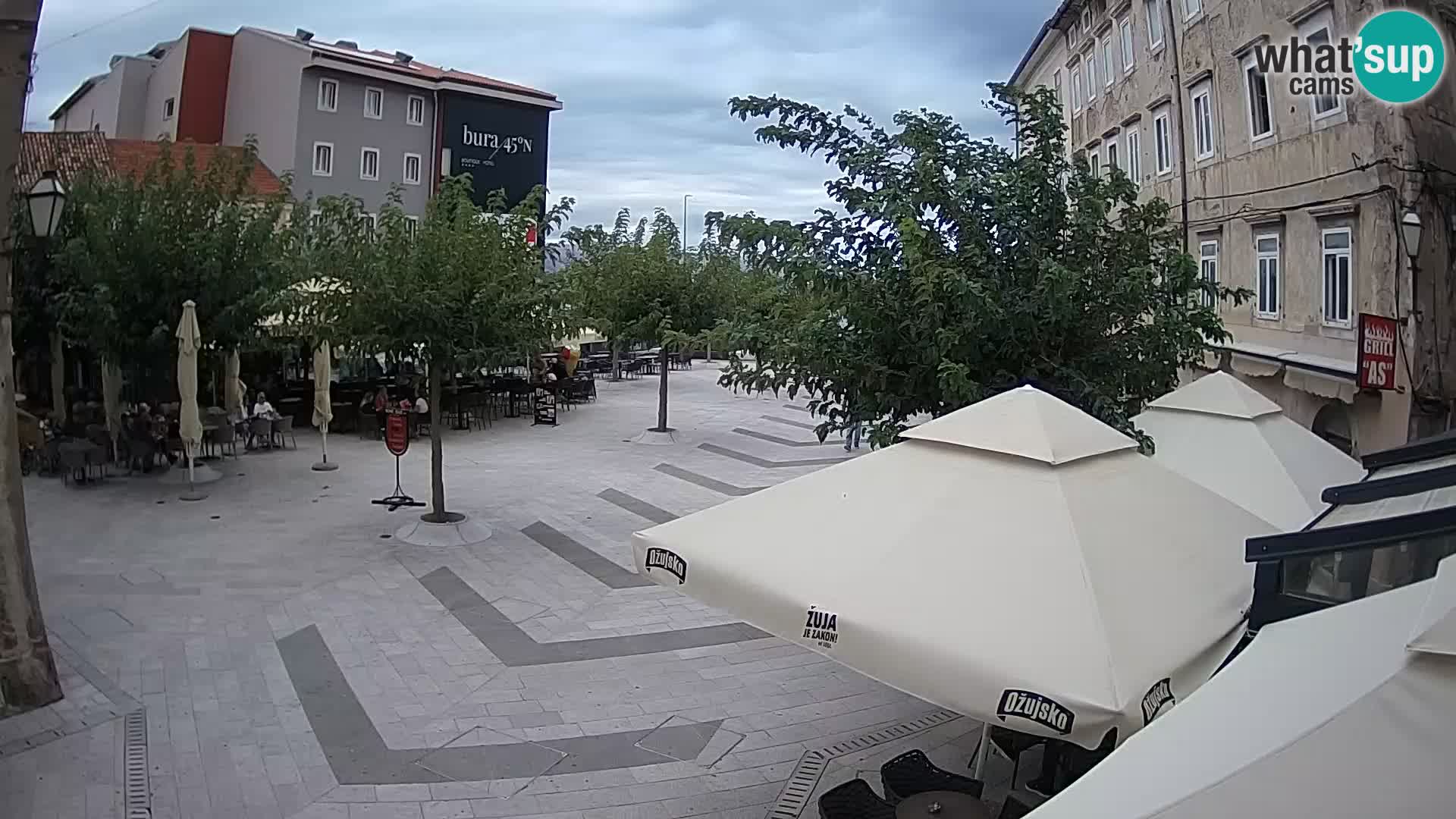 Centro de la ciudad de Senj – plaza Pavlin – Live Cam Dalmacia