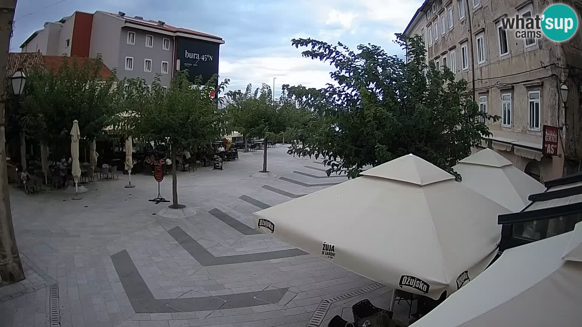 Center of Senj city – Pavlin square – Live Cam Dalmatia