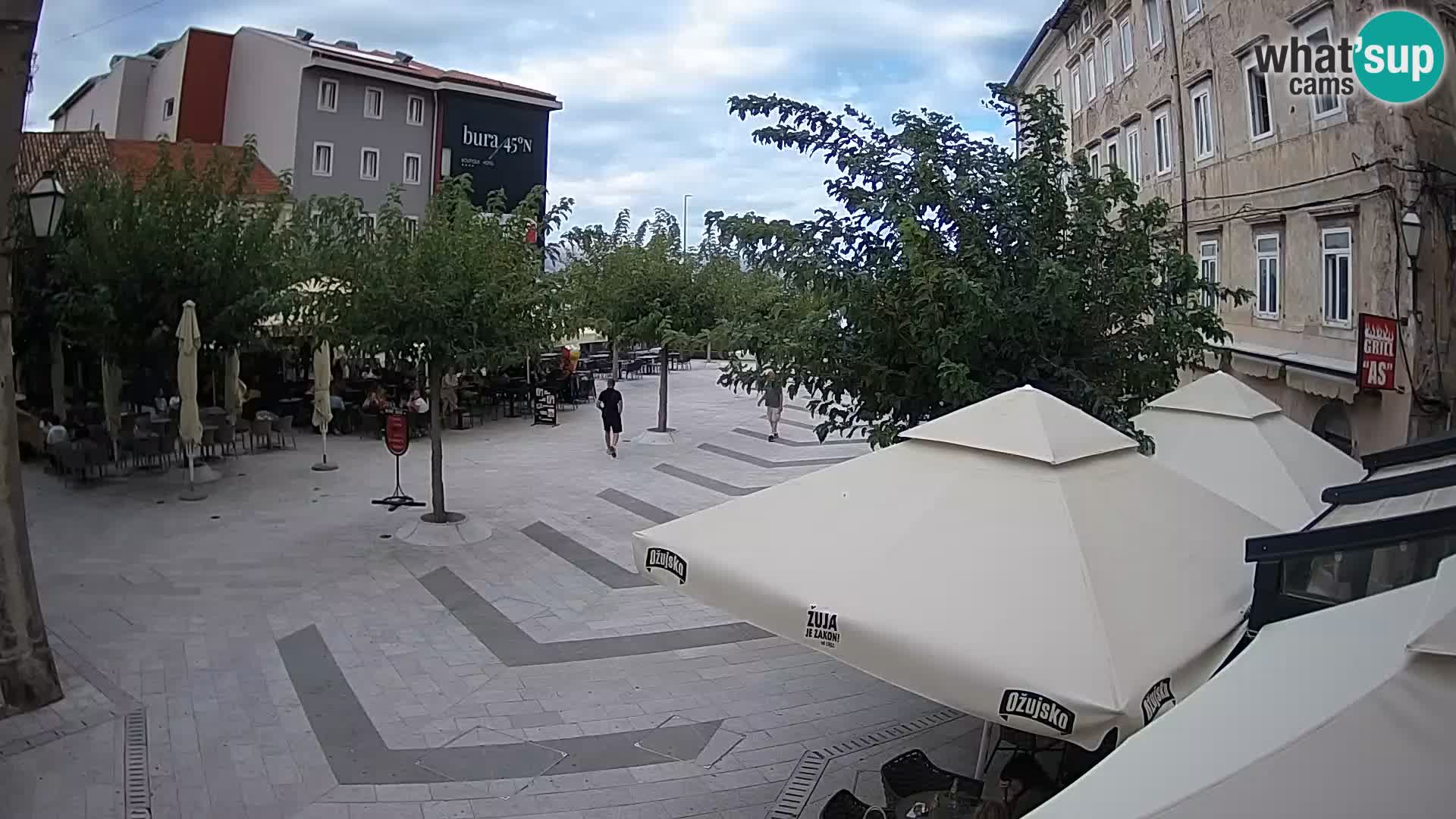 Center of Senj city – Pavlin square – Live Cam Dalmatia