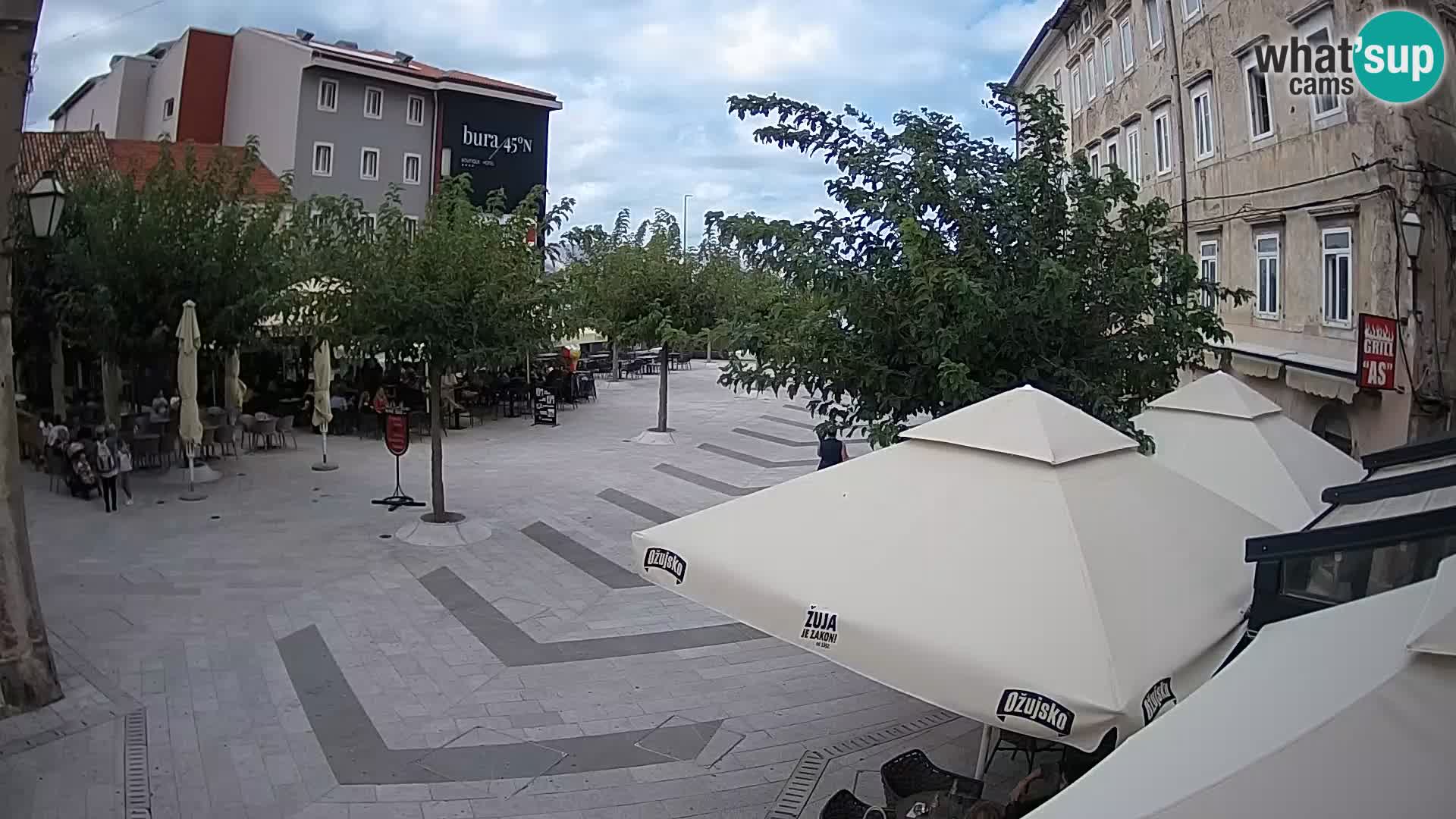 Centro della città di Senj – Piazza Pavlin – Live Cam Dalmazia