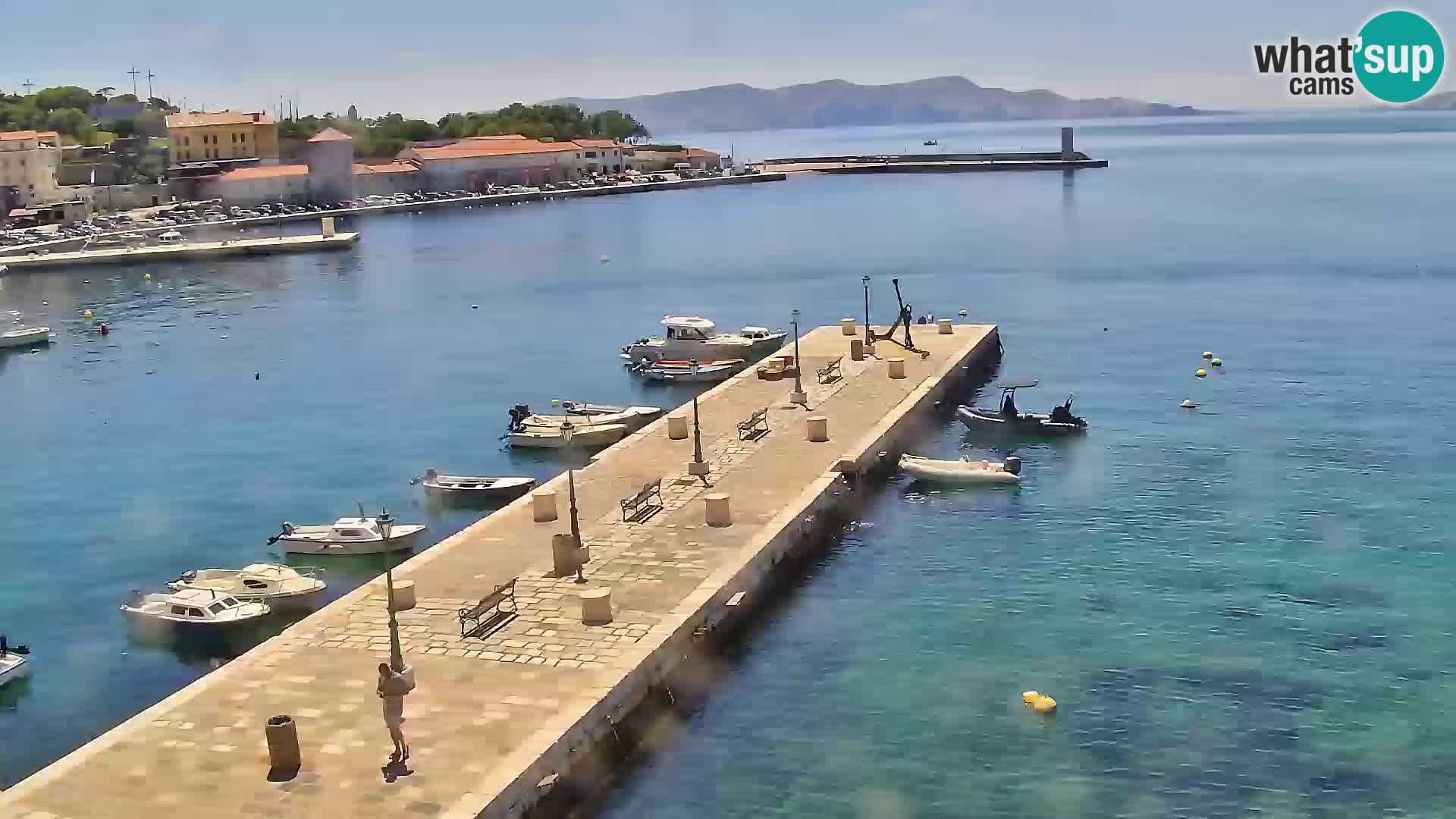 Webcam Senj – Panoramablick auf die Riva Senj