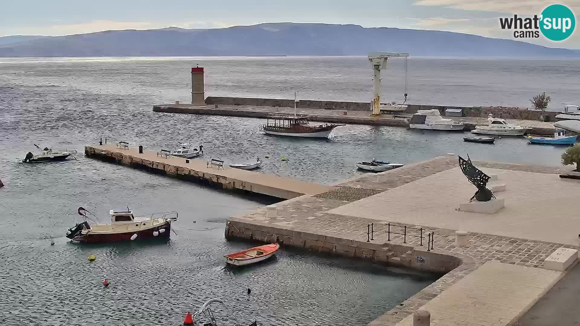 Livecam Senj – Vue panoramique de Senj riva
