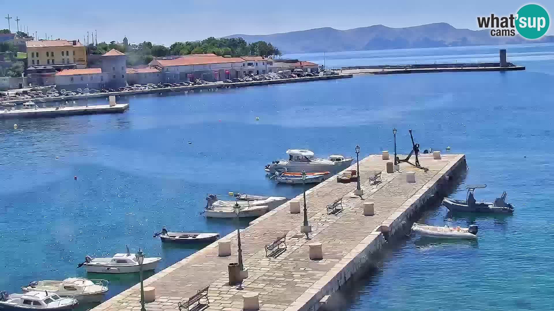 Kamera u živo Senj – Panoramski pogled na senjsku rivu
