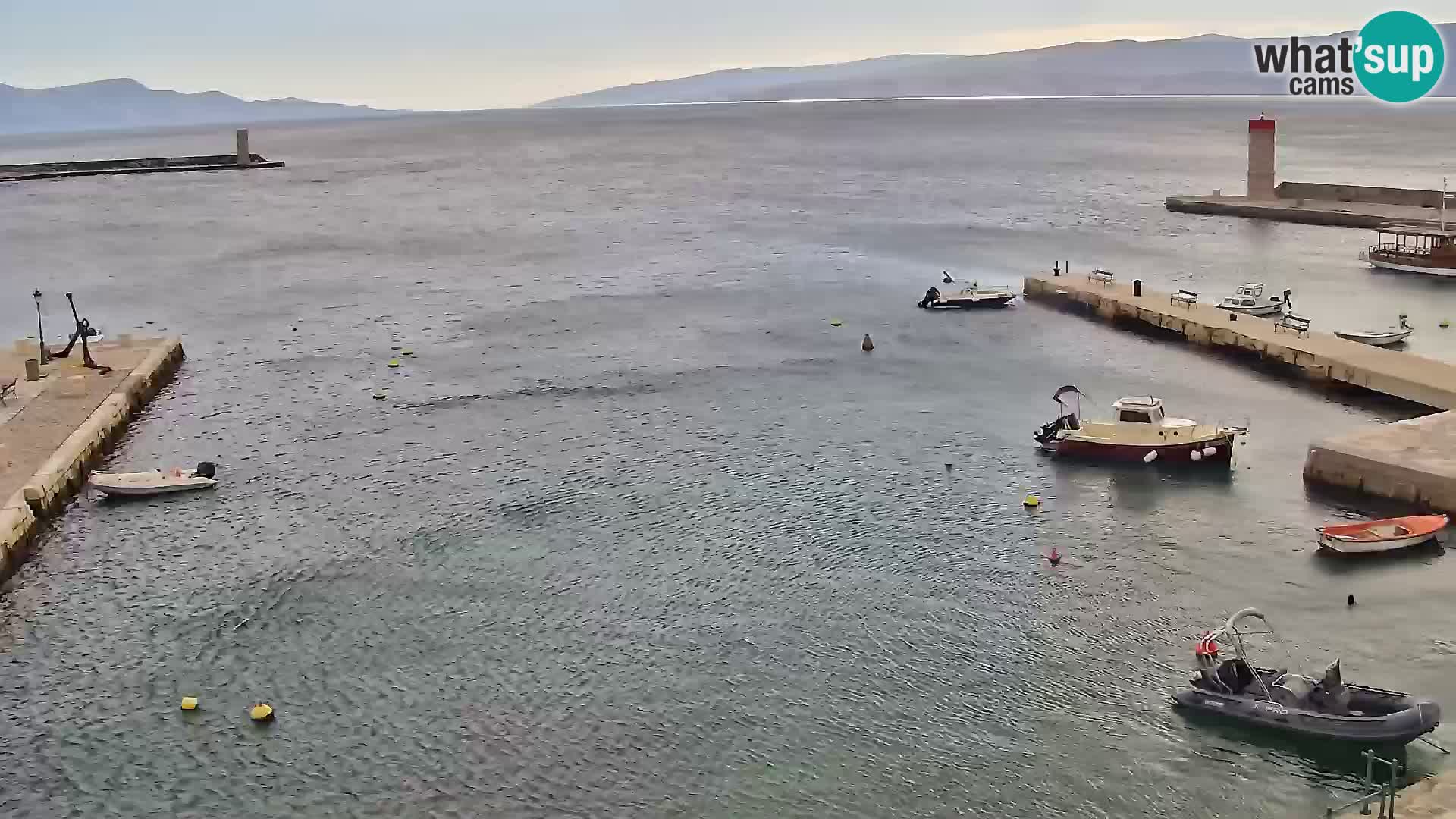 Webcam Senj – Panoramablick auf die Riva Senj