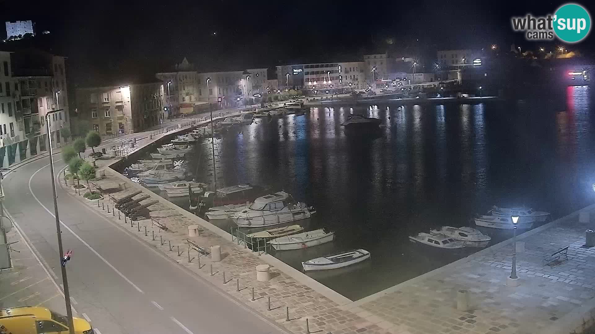 Webcam Senj – Panoramablick auf die Riva Senj