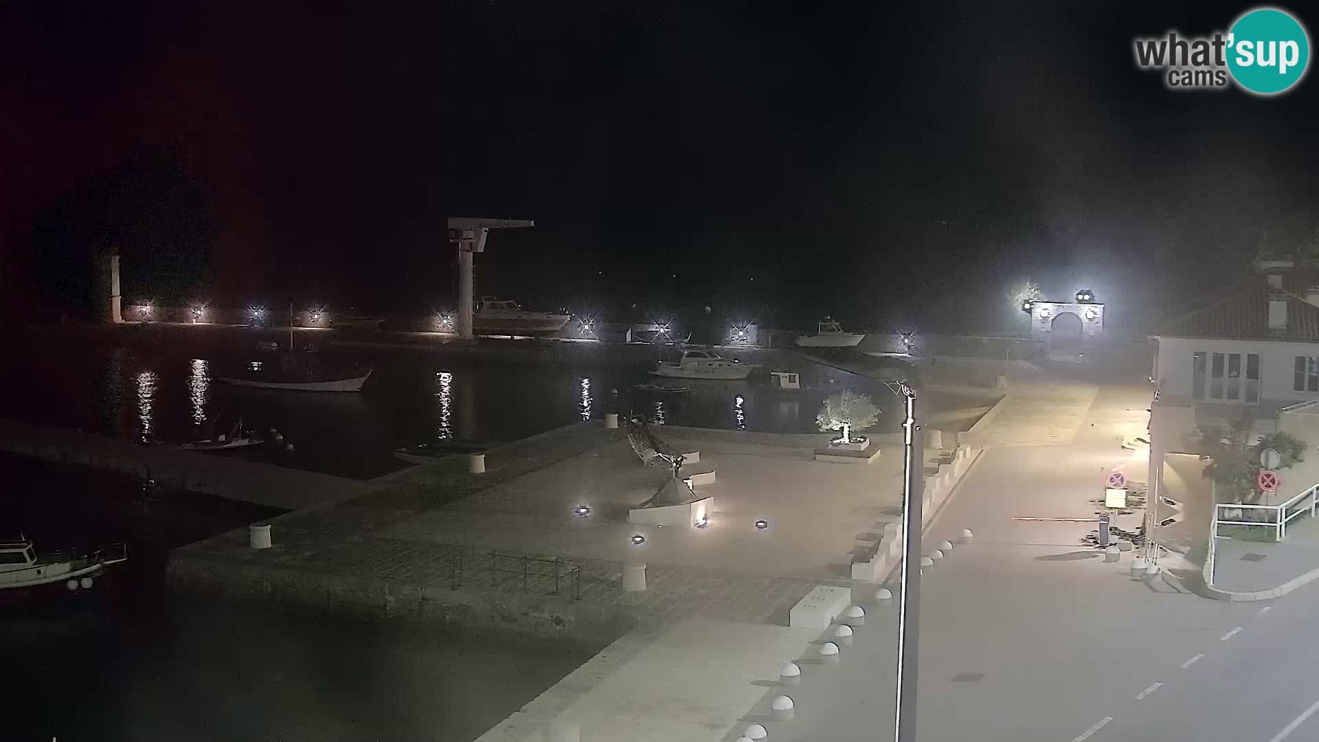Livecam Senj – Vue panoramique de Senj riva