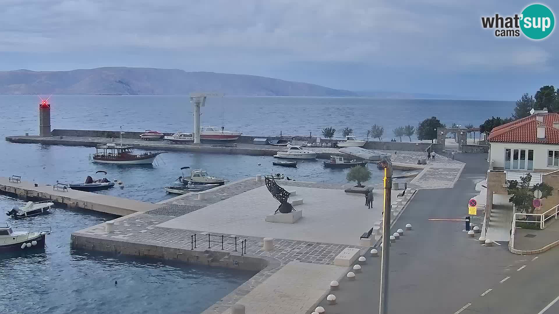 Livecam Senj – Vue panoramique de Senj riva