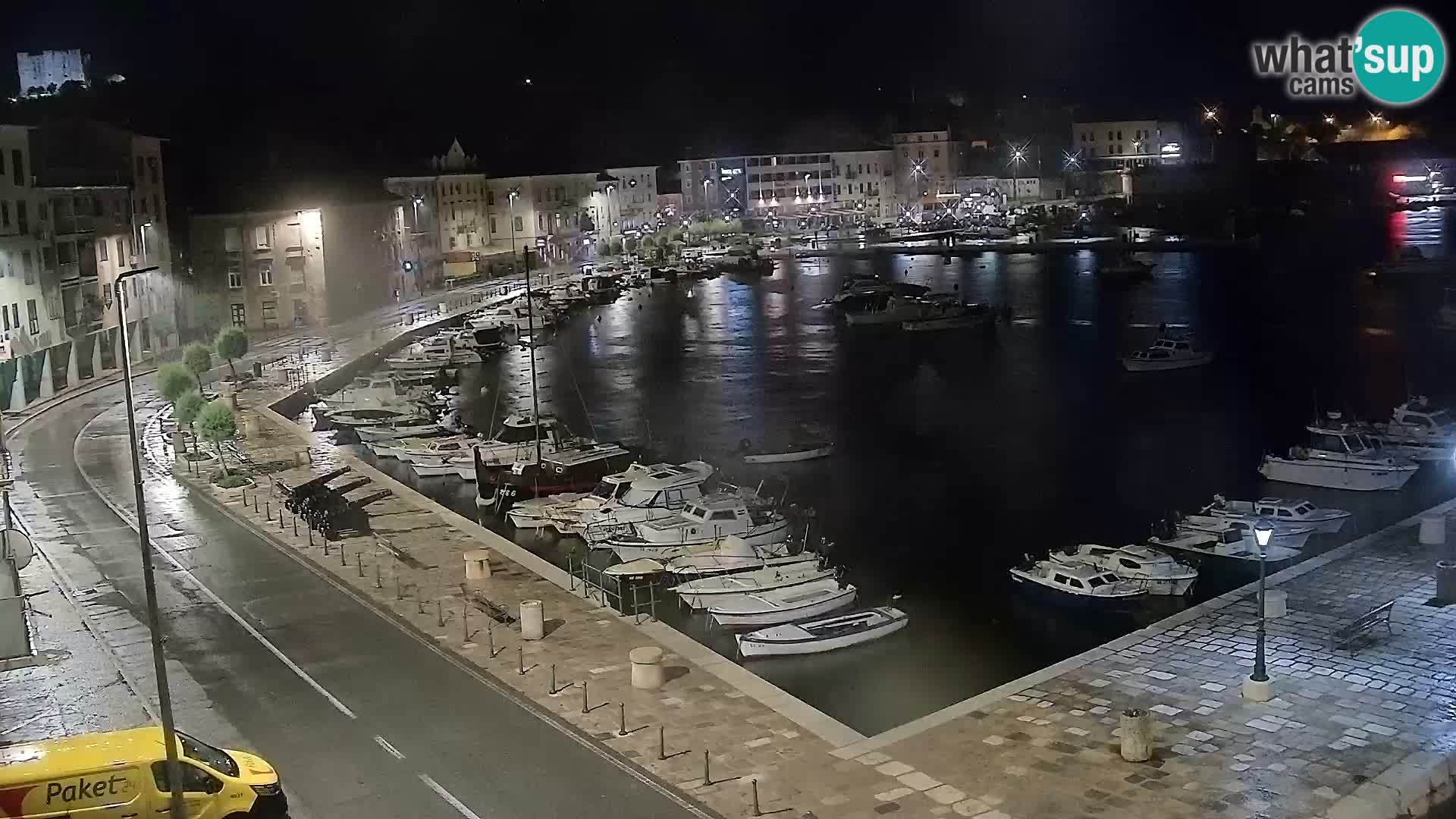 Webcam Senj – Panoramablick auf die Riva Senj