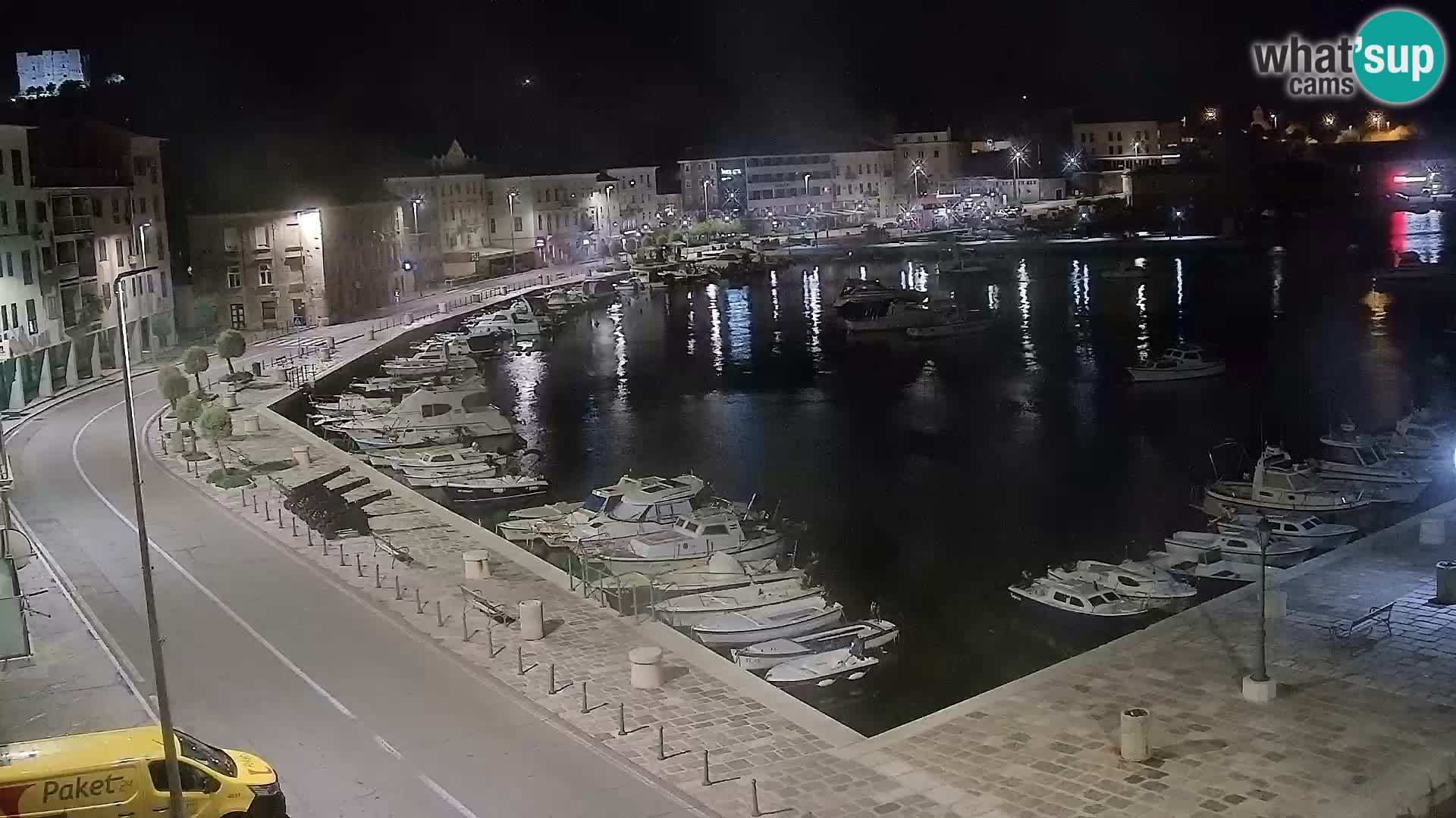 Livecam Senj – Vue panoramique de Senj riva