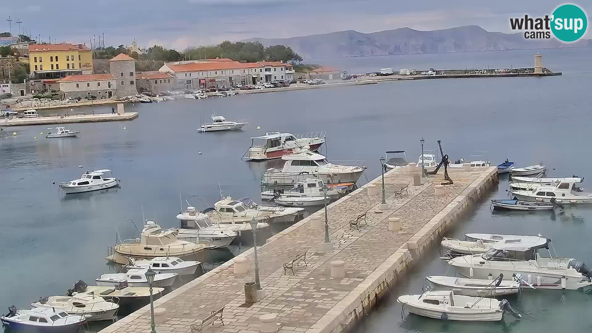 Livecam Senj – Vue panoramique de Senj riva