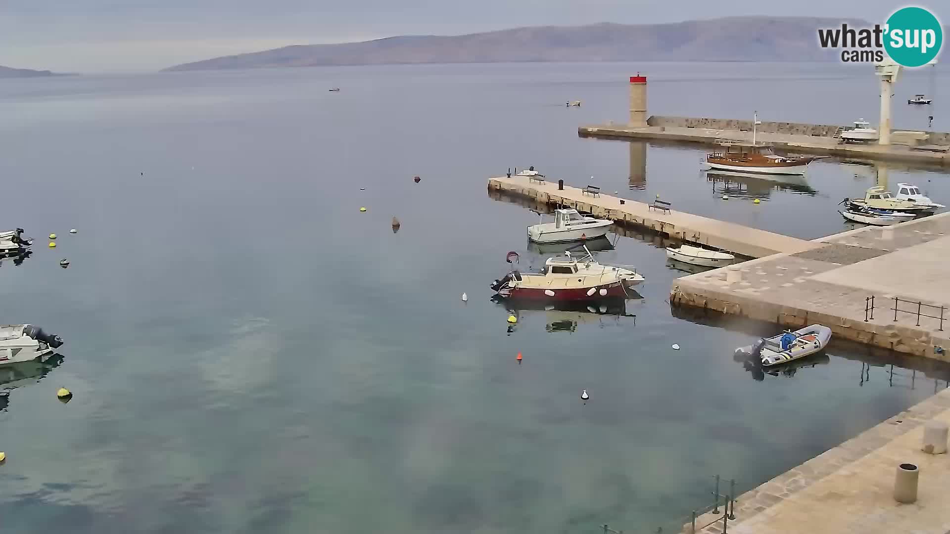 Livecam Senj – Vue panoramique de Senj riva