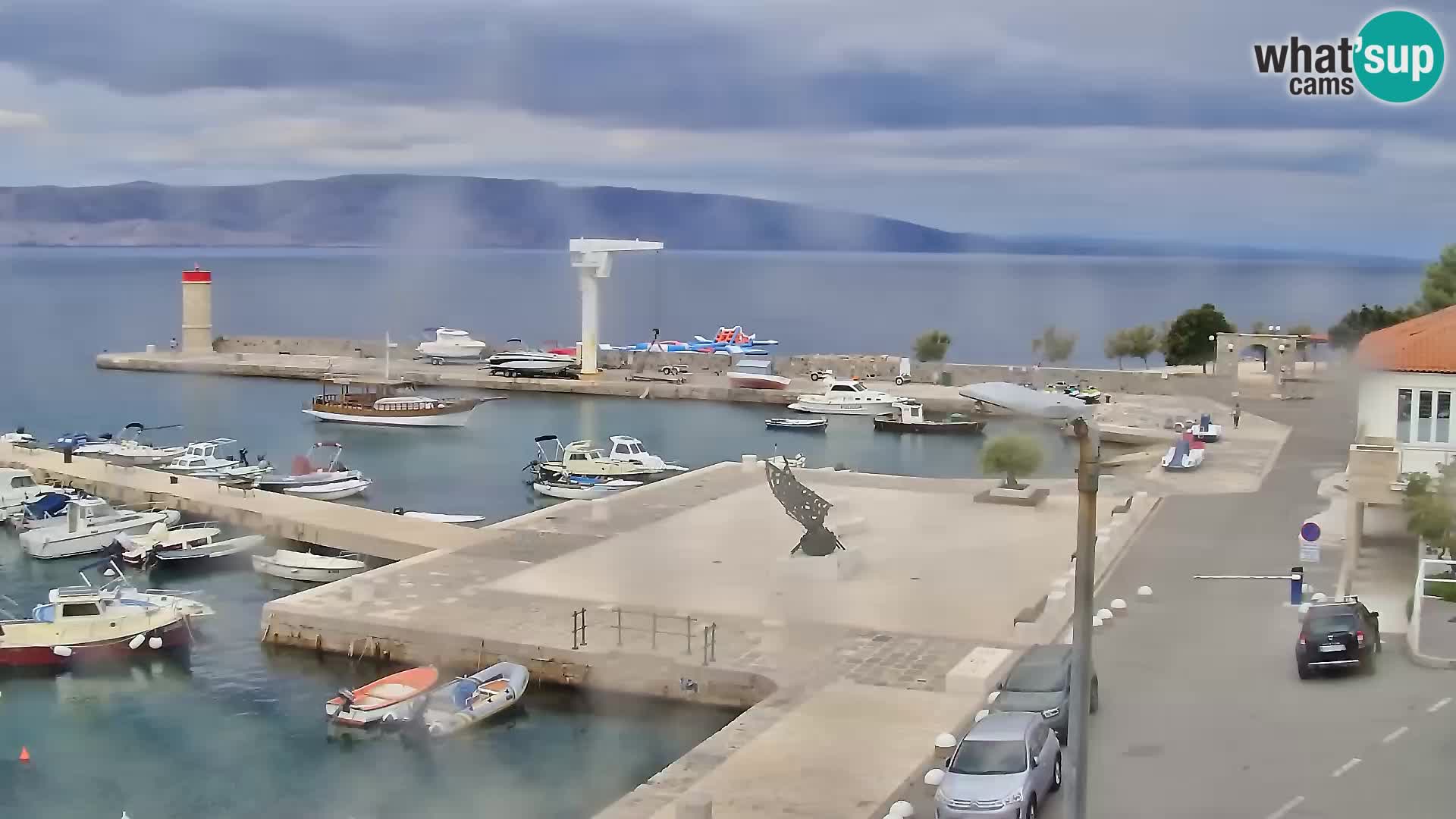 Webcam Senj – Panoramablick auf die Riva Senj