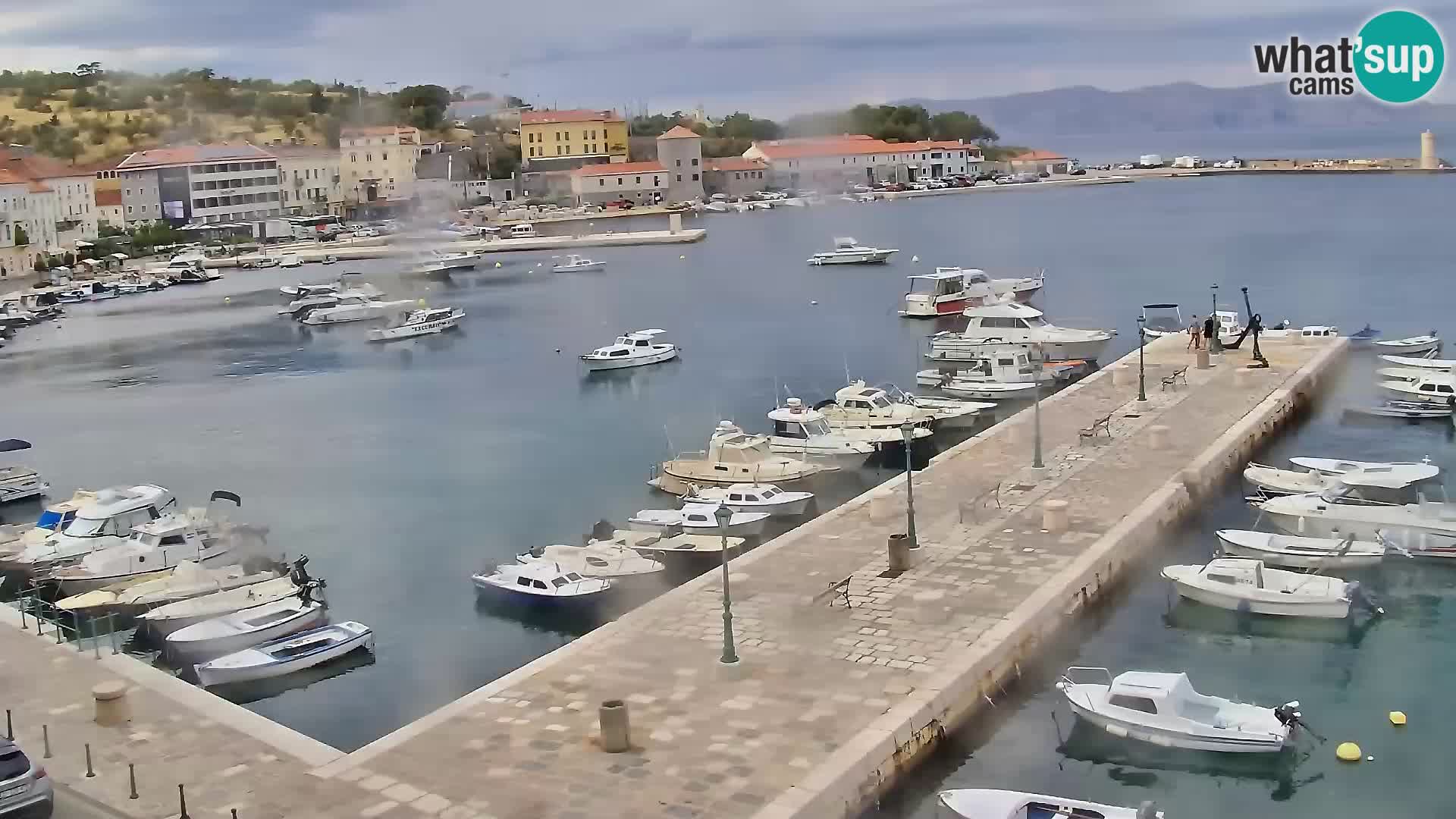 Livecam Senj – Vue panoramique de Senj riva