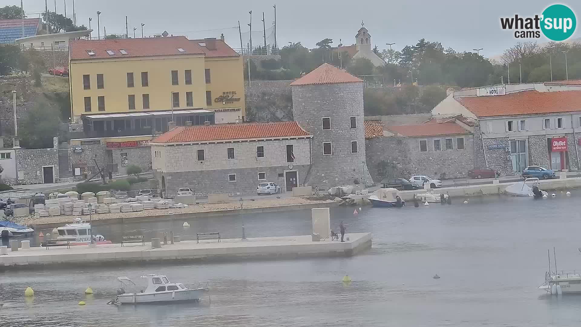 Livecam Senj – Vue panoramique de Senj riva