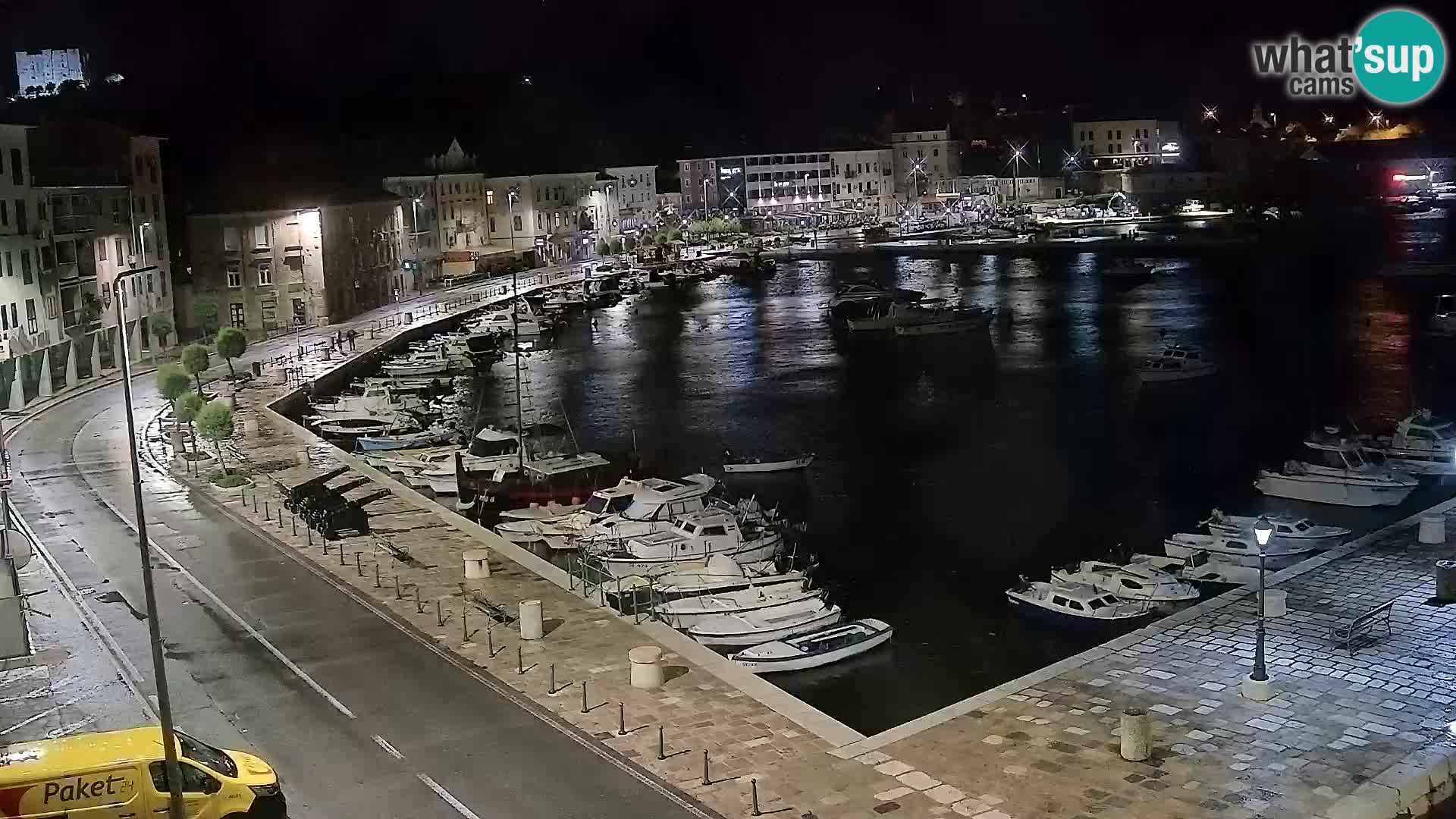 Livecam Senj – Vue panoramique de Senj riva