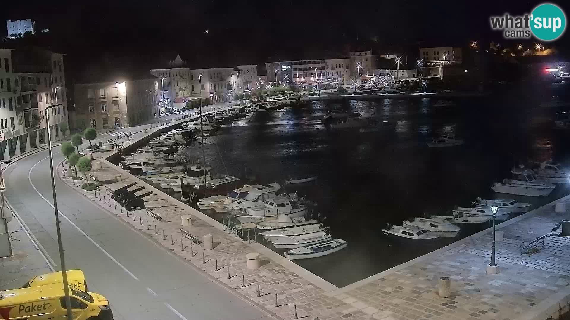 Livecam Senj – Vue panoramique de Senj riva