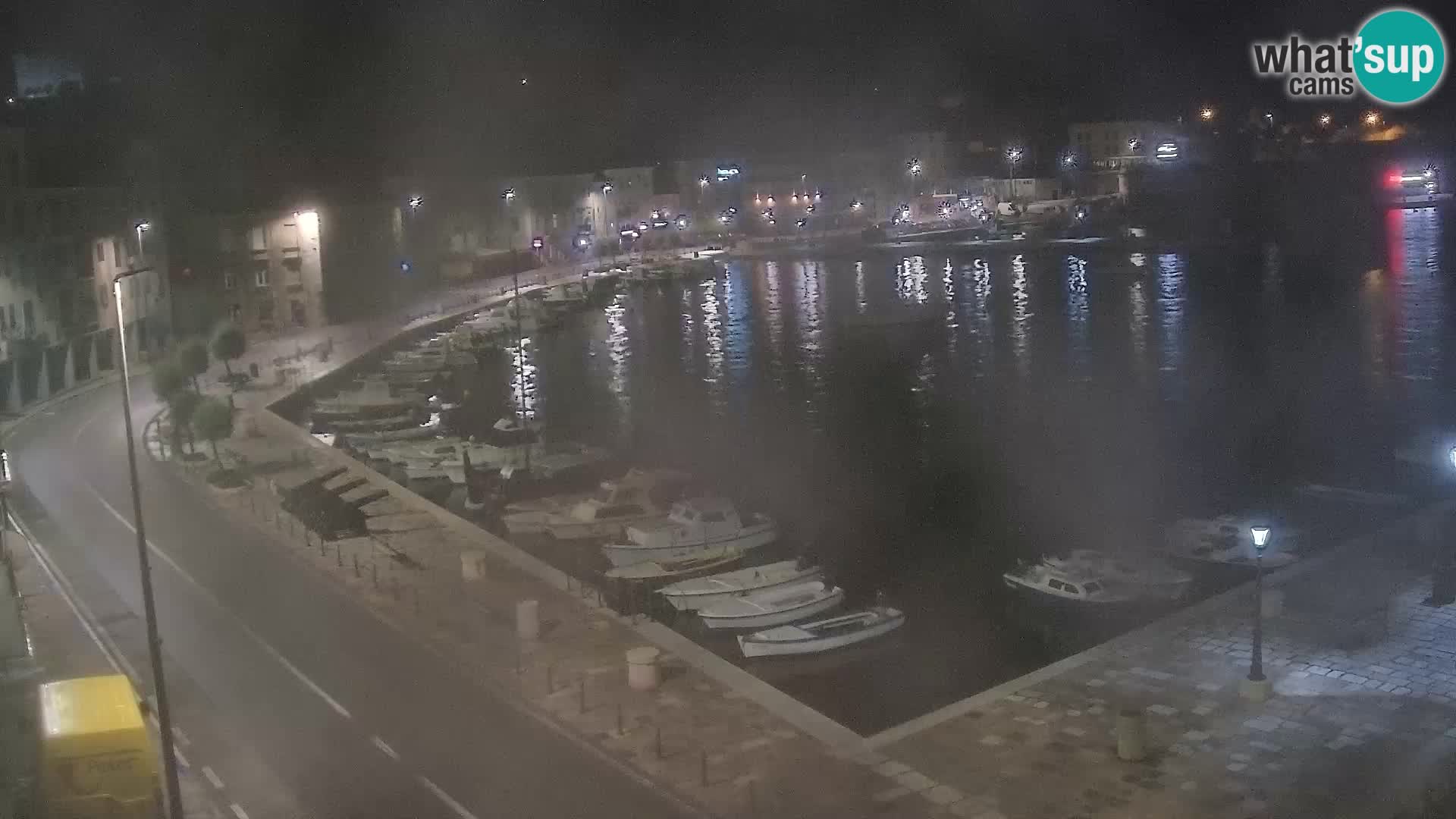 Webcam Senj – Panoramablick auf die Riva Senj