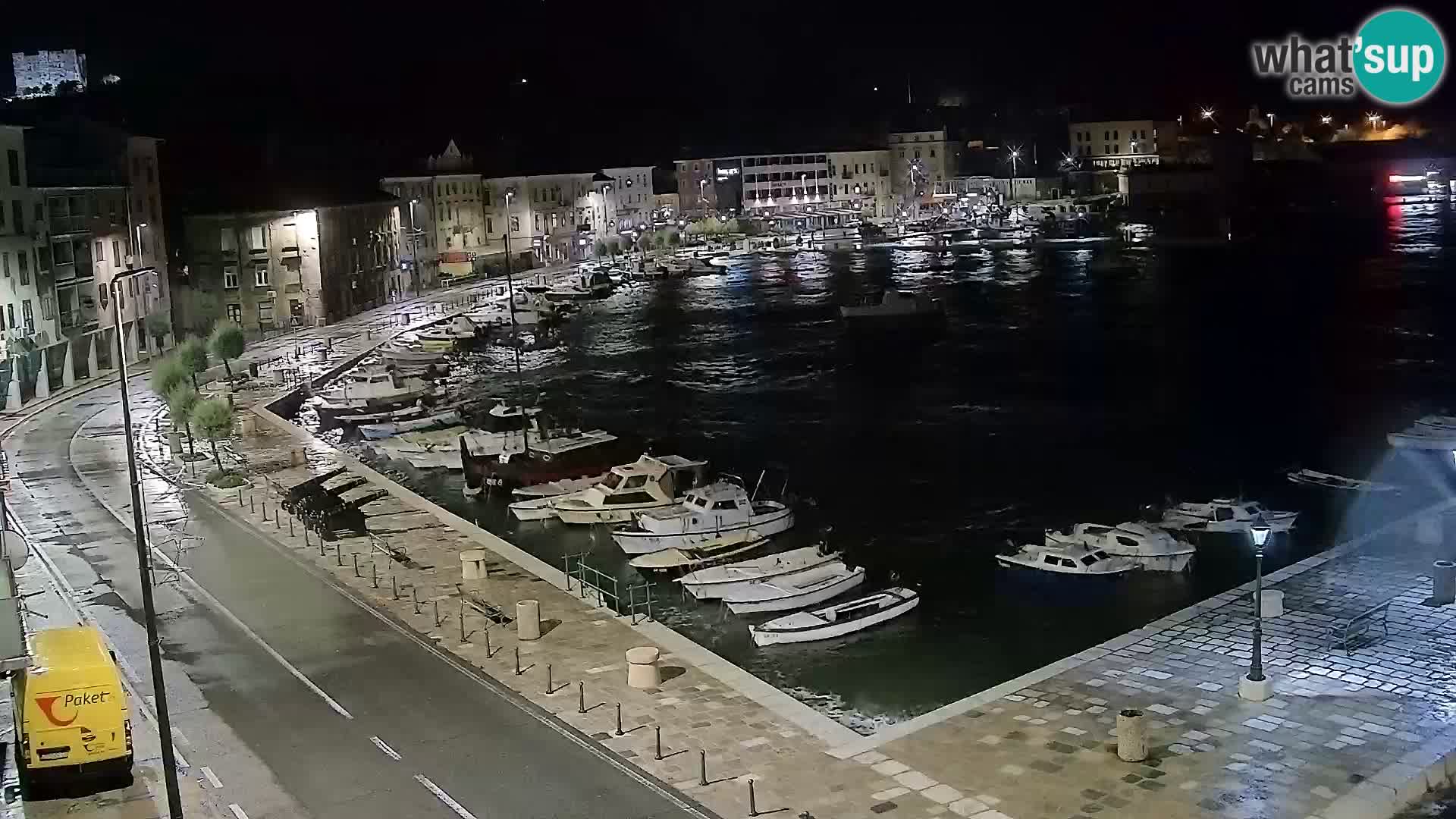 Webcam Senj – Panoramablick auf die Riva Senj