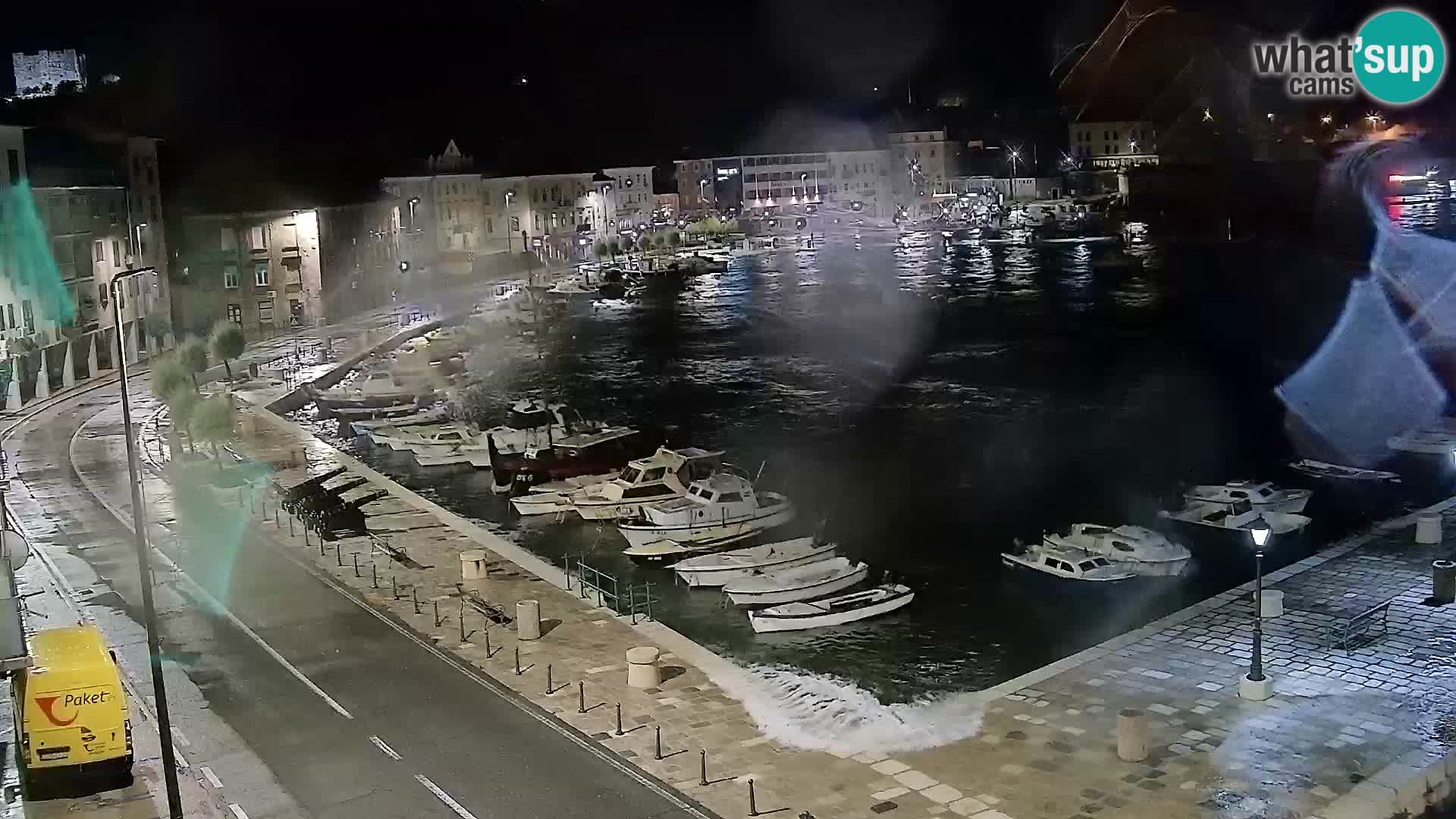 Webcam Senj – Panoramablick auf die Riva Senj