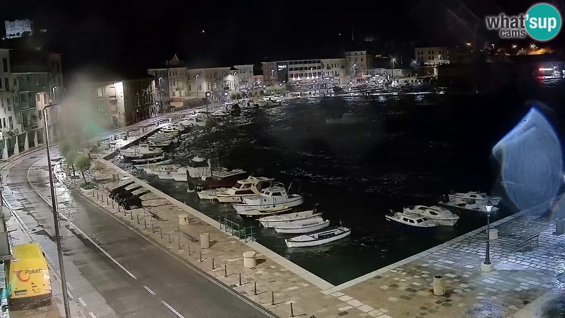 Webcam Senj – Panoramablick auf die Riva Senj