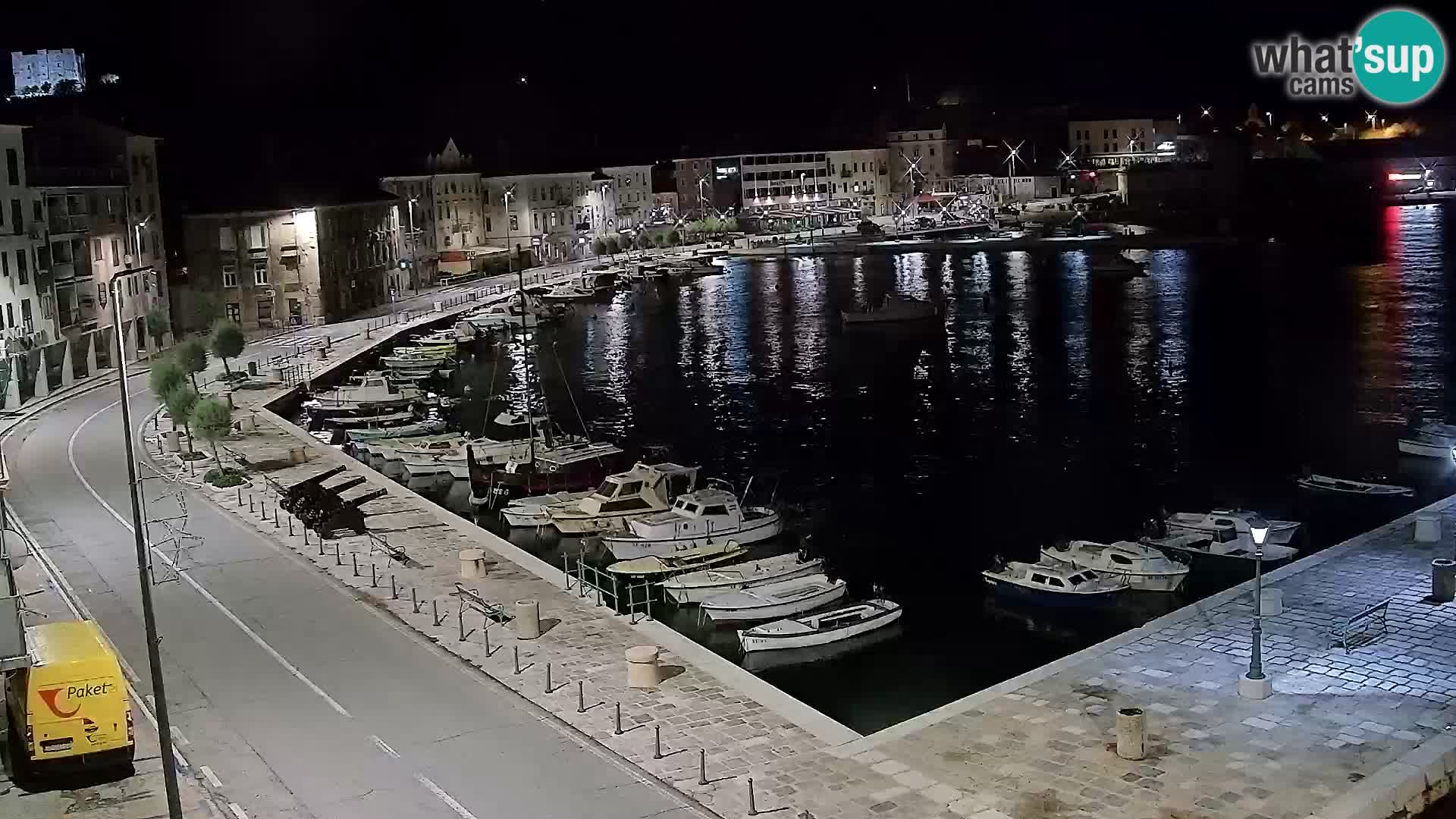 Webcam Senj – Panoramablick auf die Riva Senj