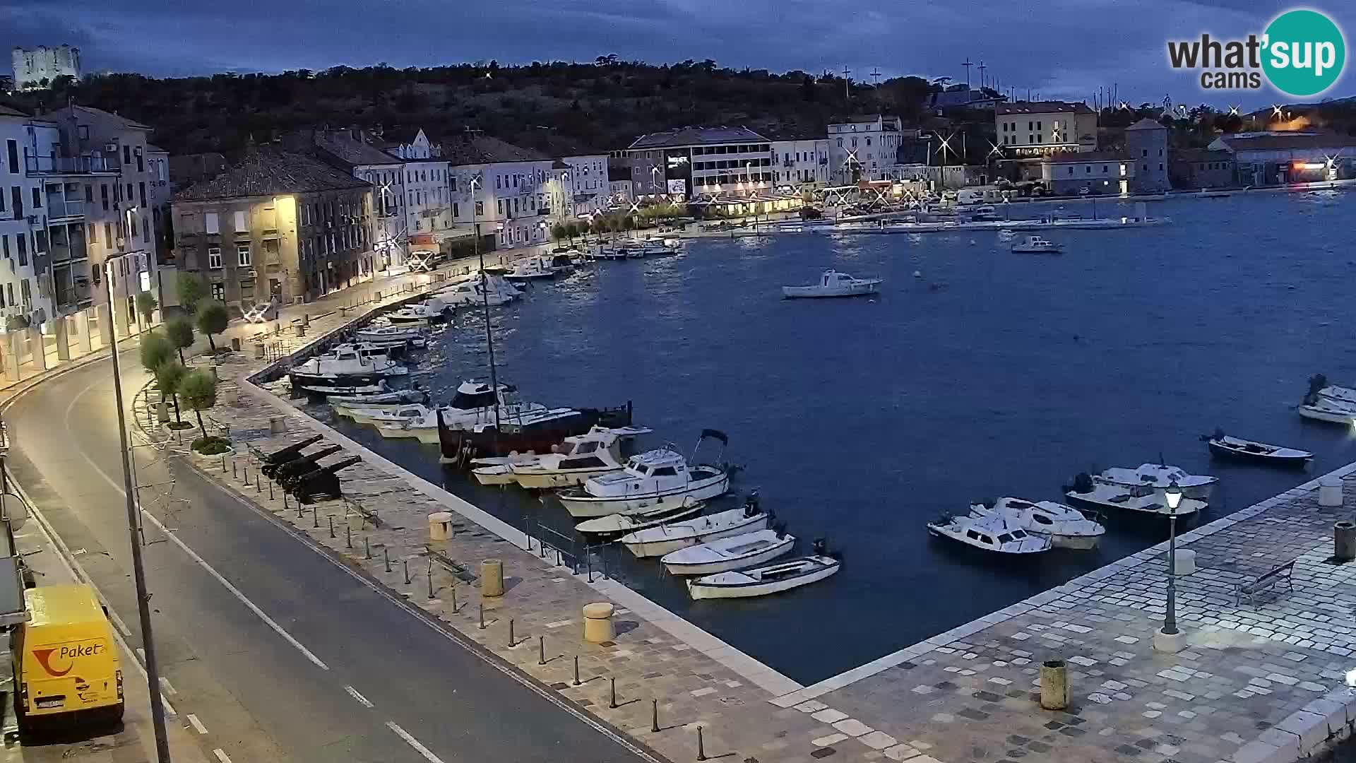 Webcam Senj – Panoramablick auf die Riva Senj