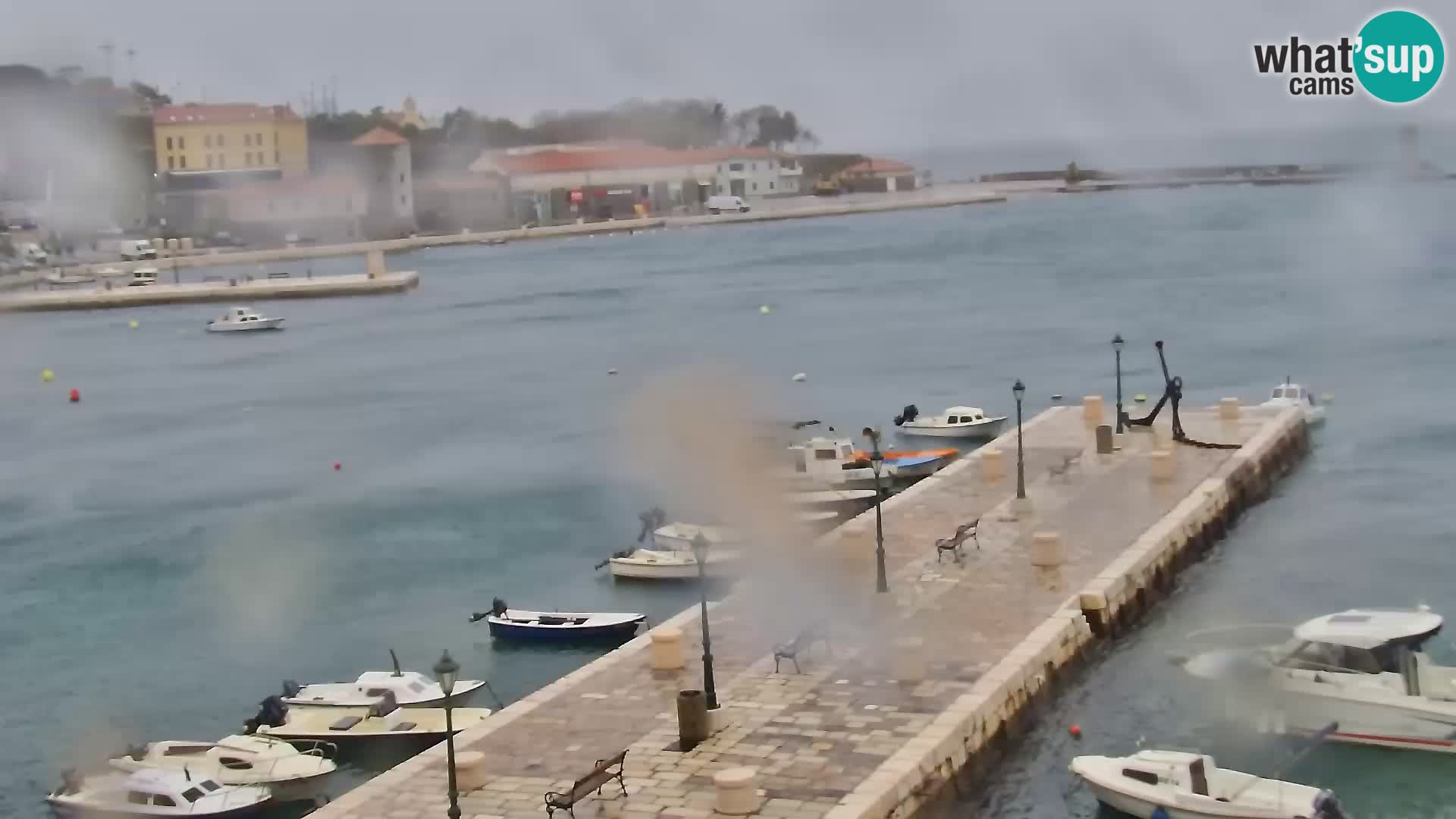 Webcam Senj – Panoramablick auf die Riva Senj