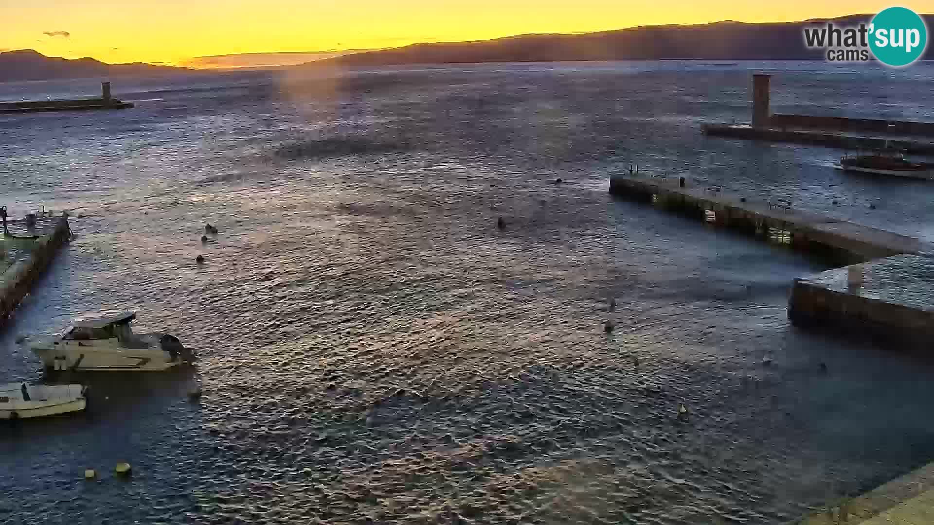 Webcam Senj – Panoramablick auf die Riva Senj