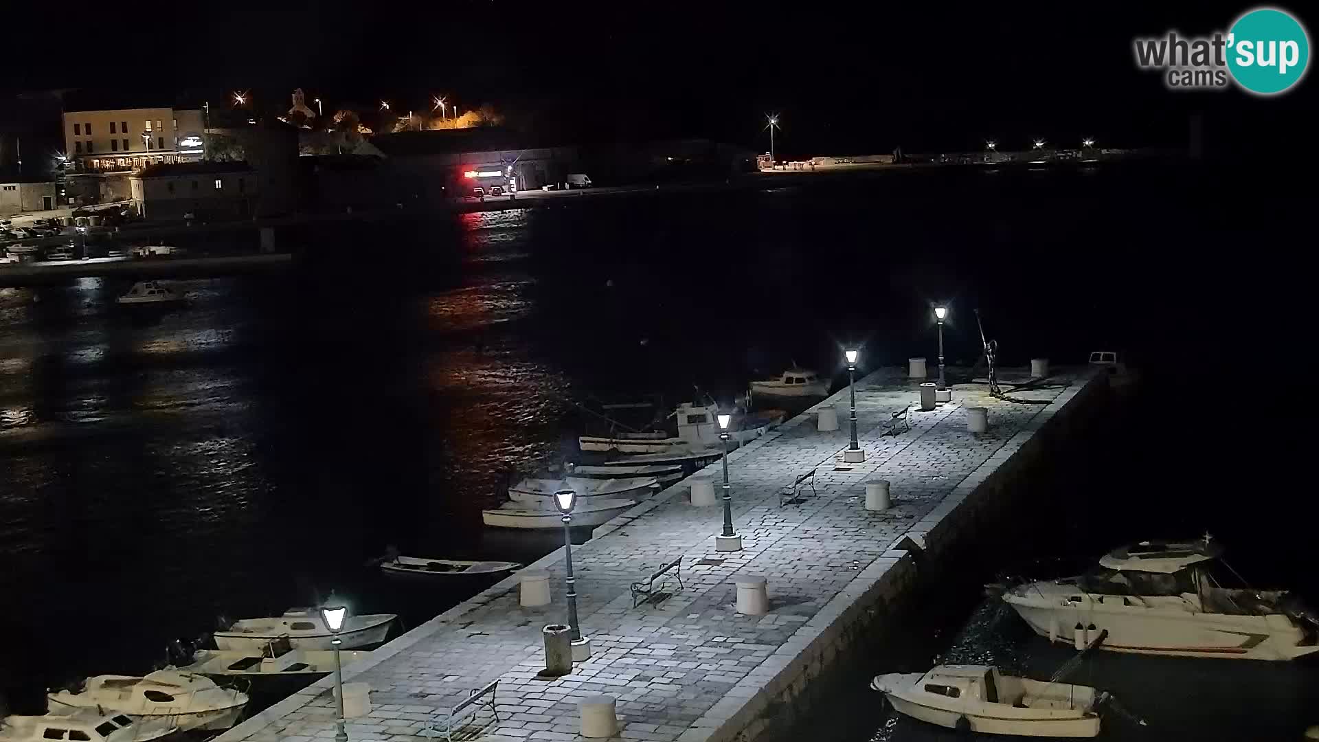 Webcam Senj – Panoramablick auf die Riva Senj