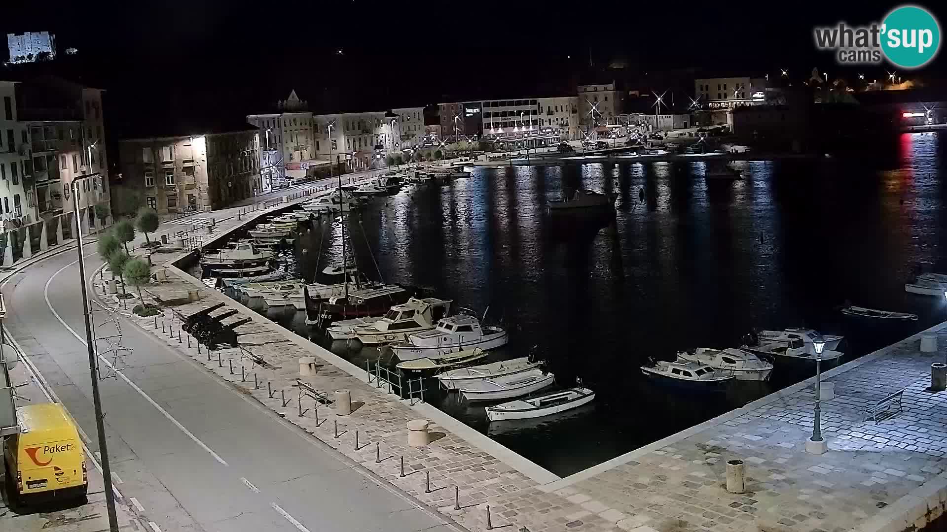 Webcam Senj – Panoramablick auf die Riva Senj