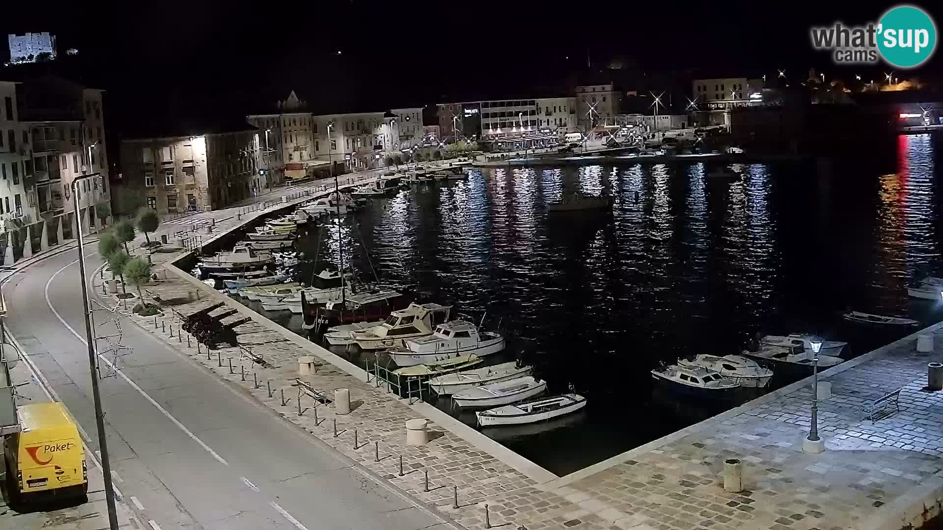 Webcam Senj – Panoramablick auf die Riva Senj